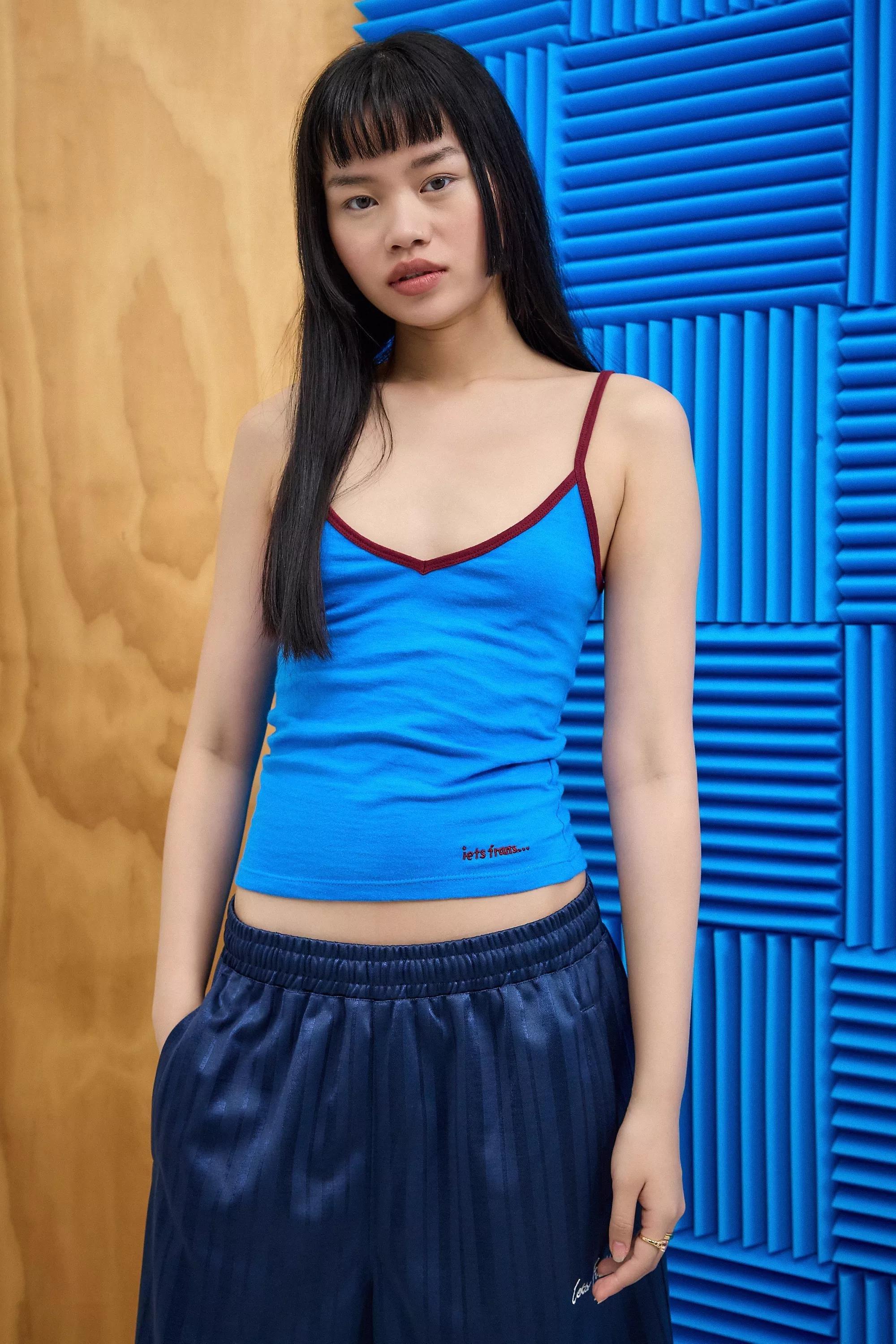 Blue Iets Frans... Leo V-Neck Cami Top, , large image number 0
