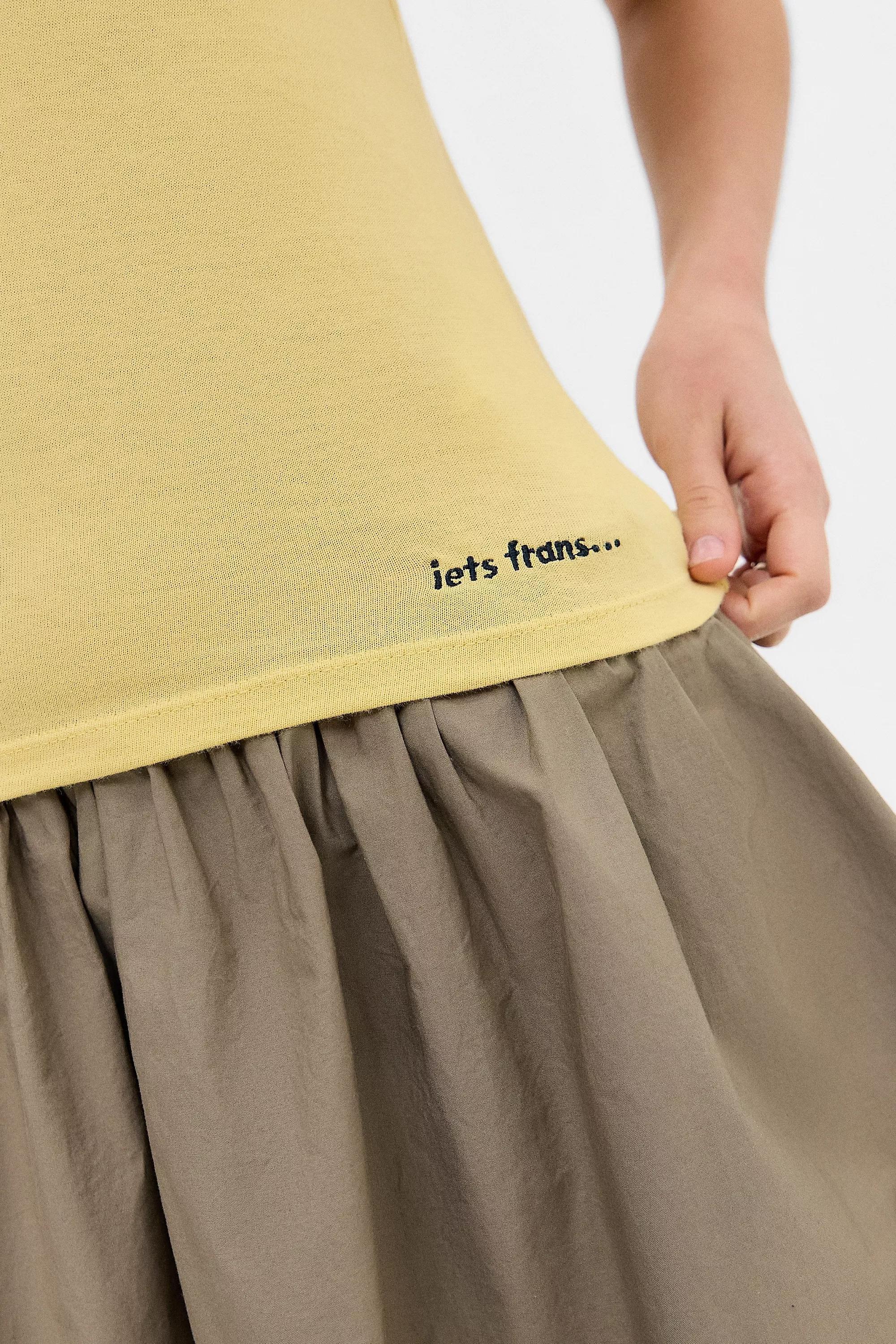 Yellow iets frans... Leo V-Neck Tank Top, YEL, large image number 1