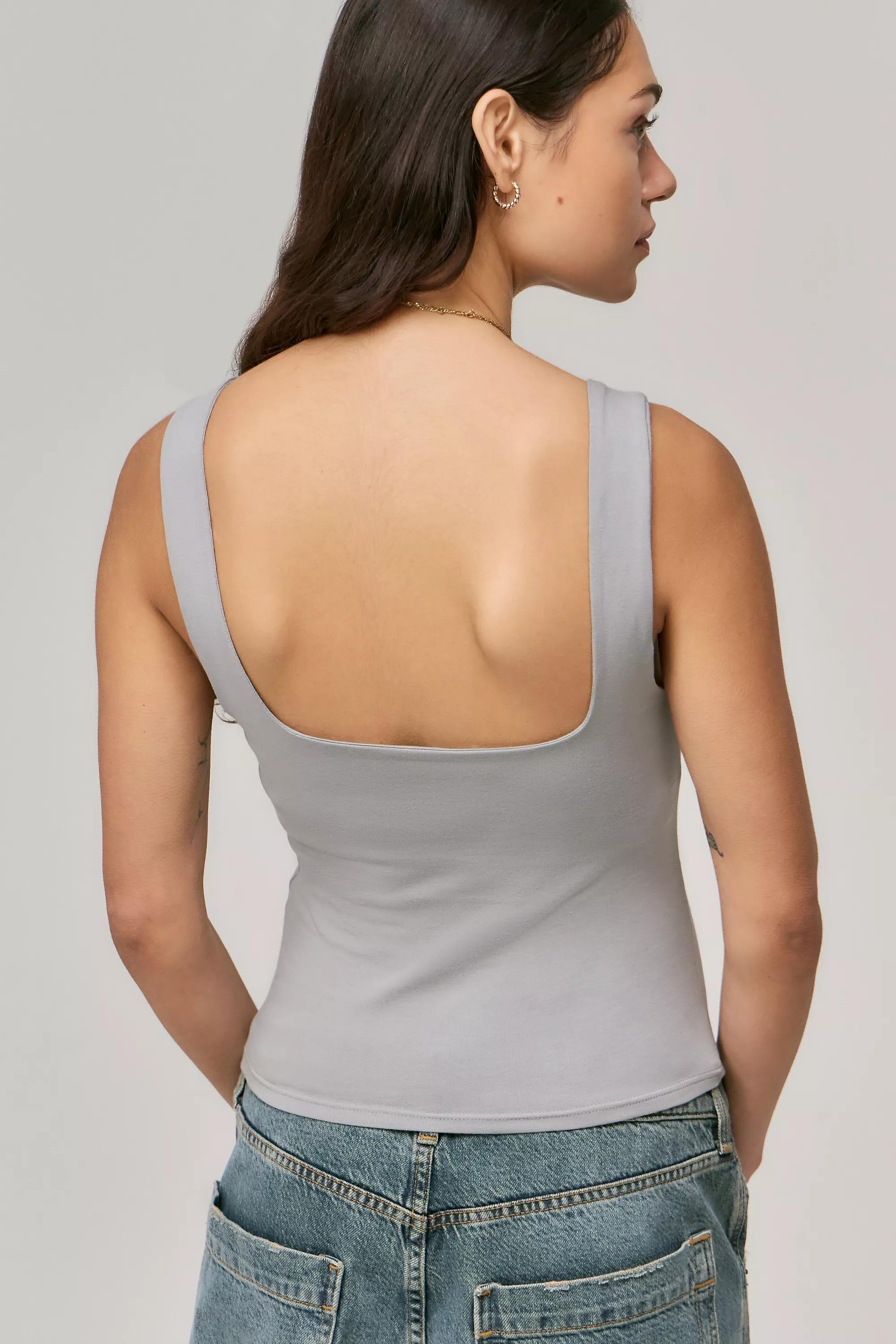 Grey Silence + Noise Cairo Built-In Bralette Tank Top, , large image number 3