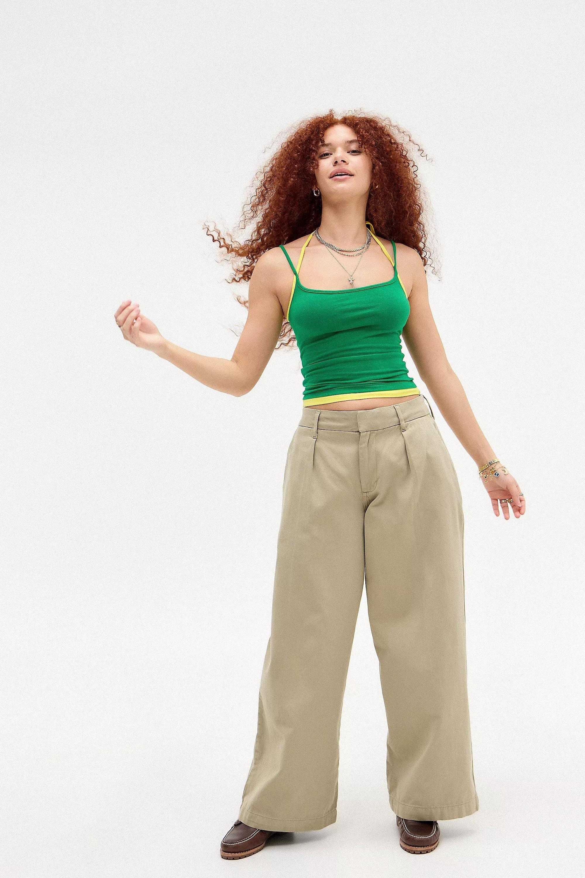 Green Uo Layered Cami Top, , large image number 1
