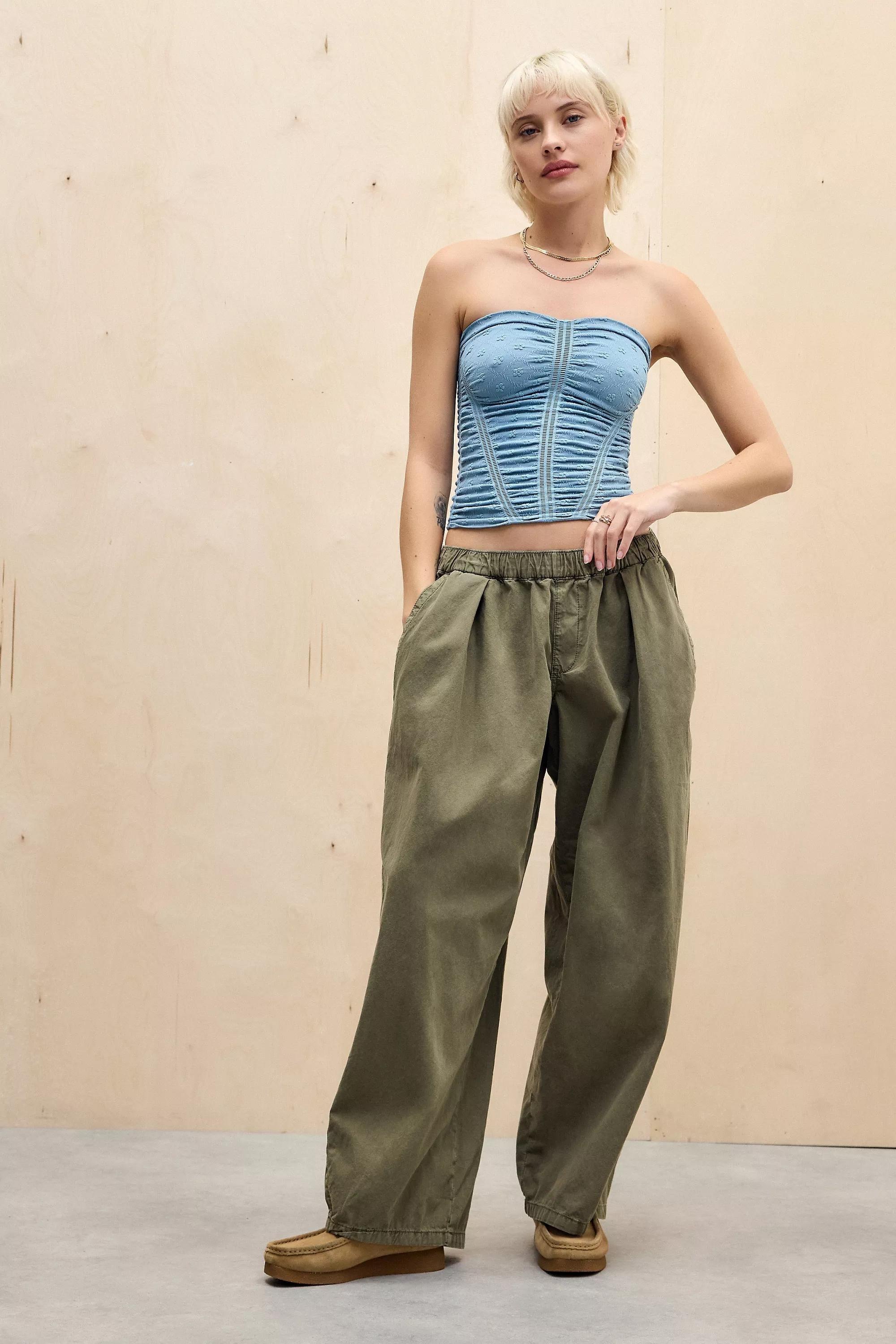 Blue Ruched Tapestry Bandeau, , large image number 2