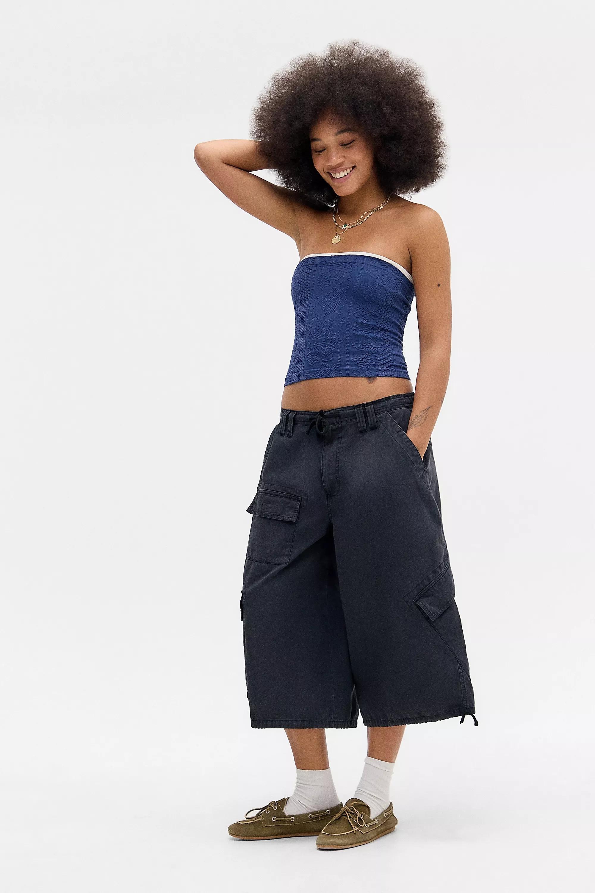 Navy Out From Under Bandeau Tapestry Top, , large image number 2