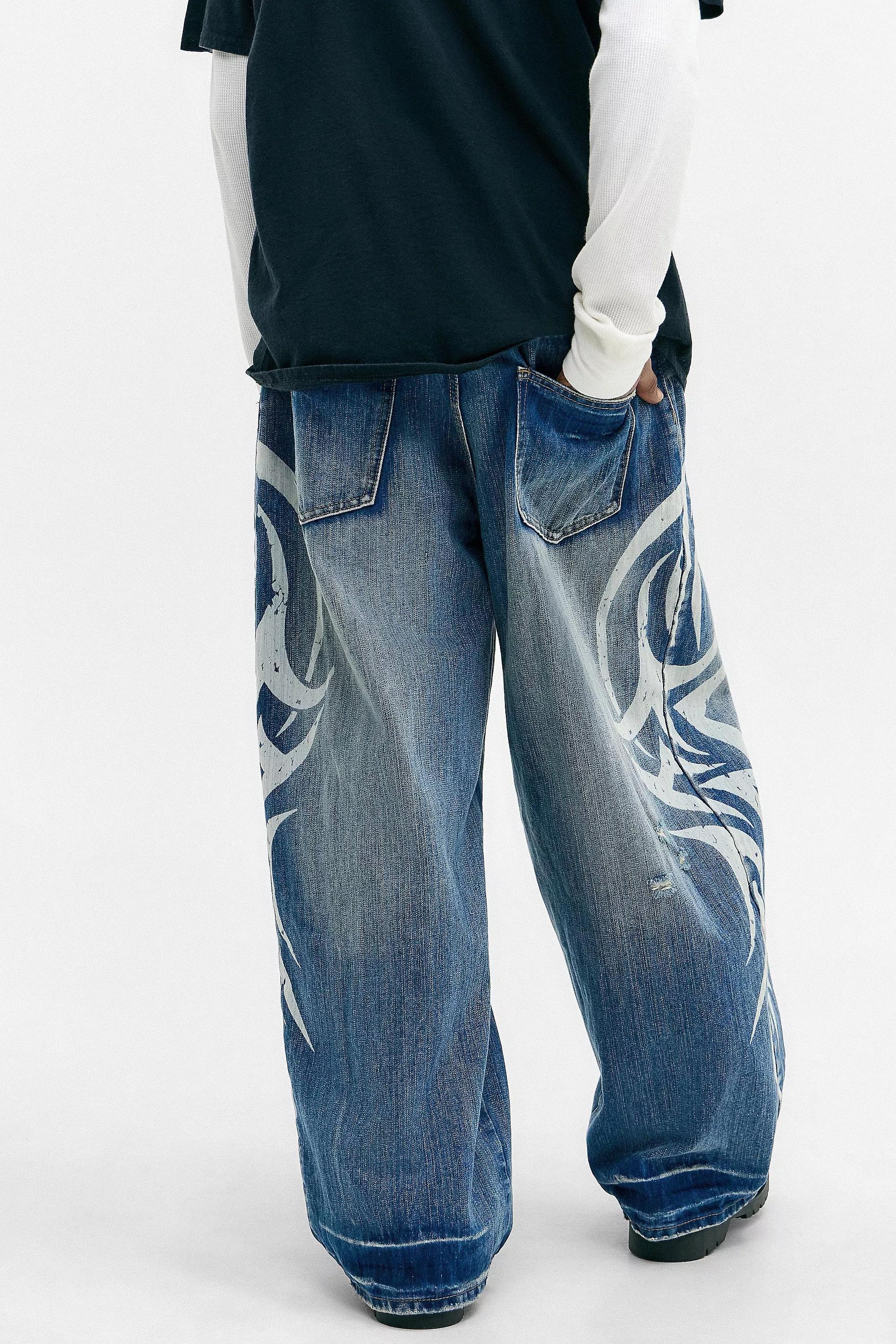 Blue L Jaded London Light Wash Blade Colossus Jeans, , large image number 4