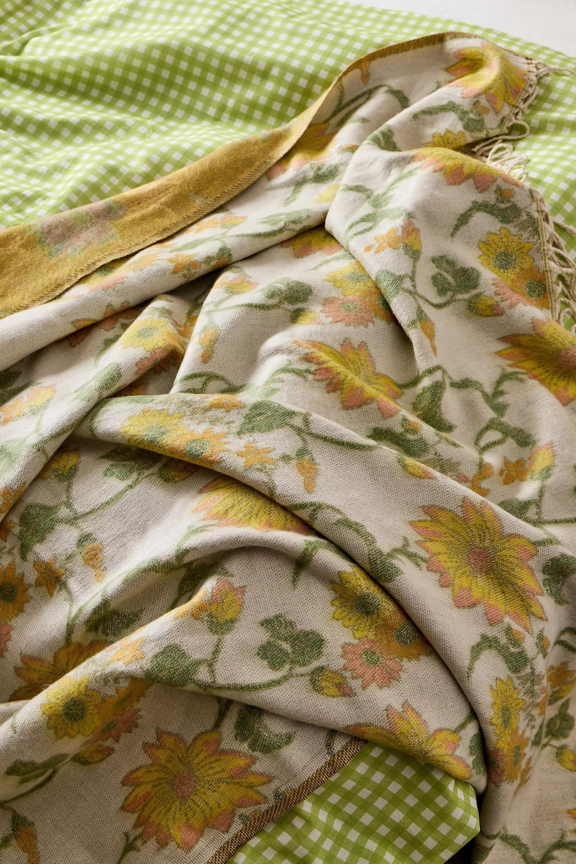Multicolour Ella Floral Vine Throw, ASSORT, large image number 2