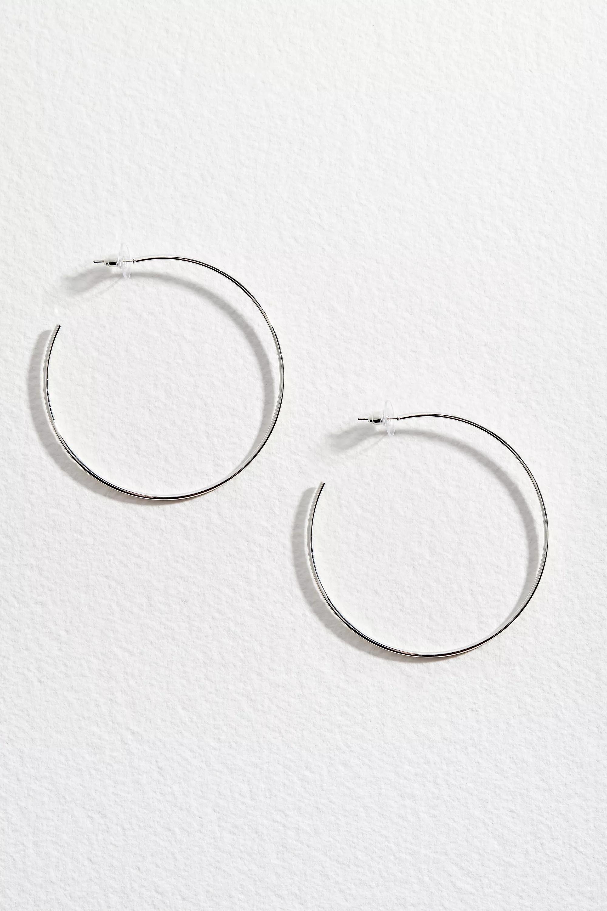 Silver Uo Entry Xl Hoop Earrings, SLVR, large image number 0
