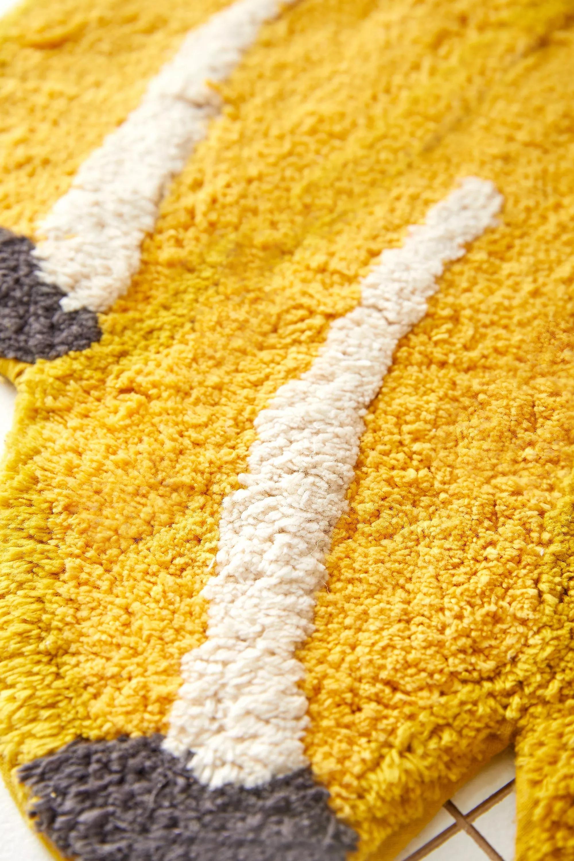 Yellow Banana Bunch Bath Mat, YEL, large image number 3