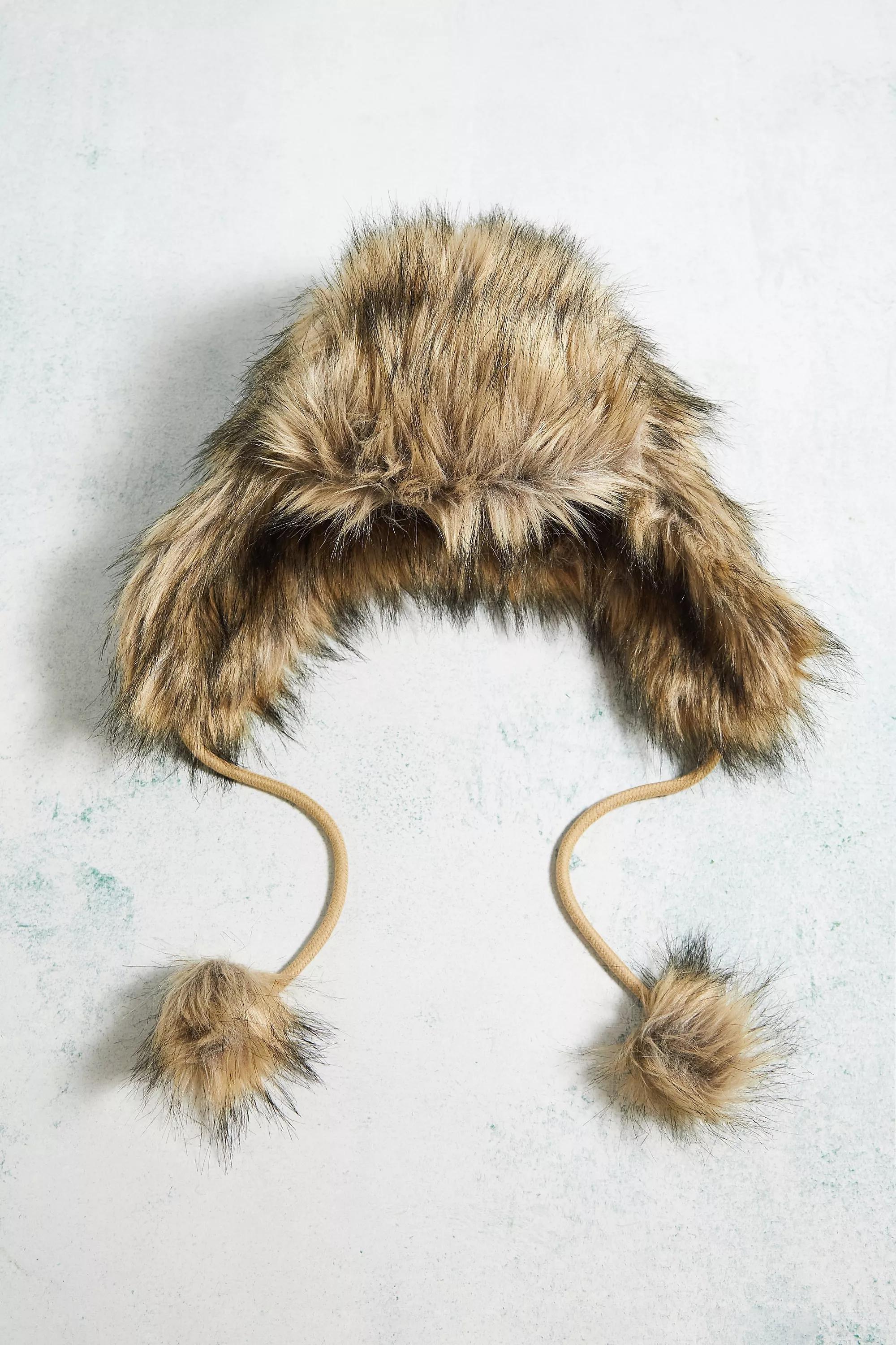 Beige Phoenix Faux Fur Trapper Hat, NEUTR, large image number 4