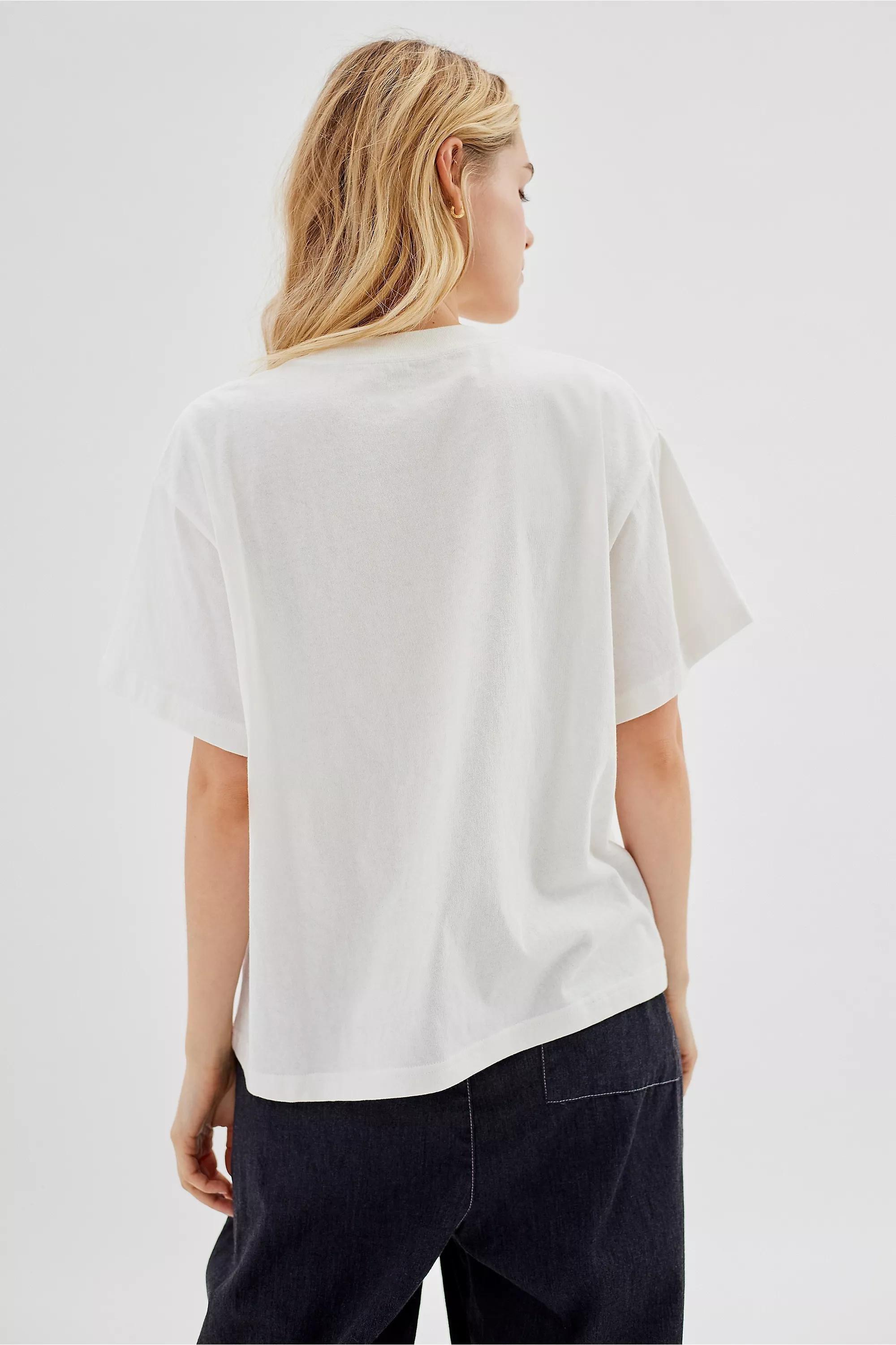White Crewneck Oversized T-Shirt, , large image number 3
