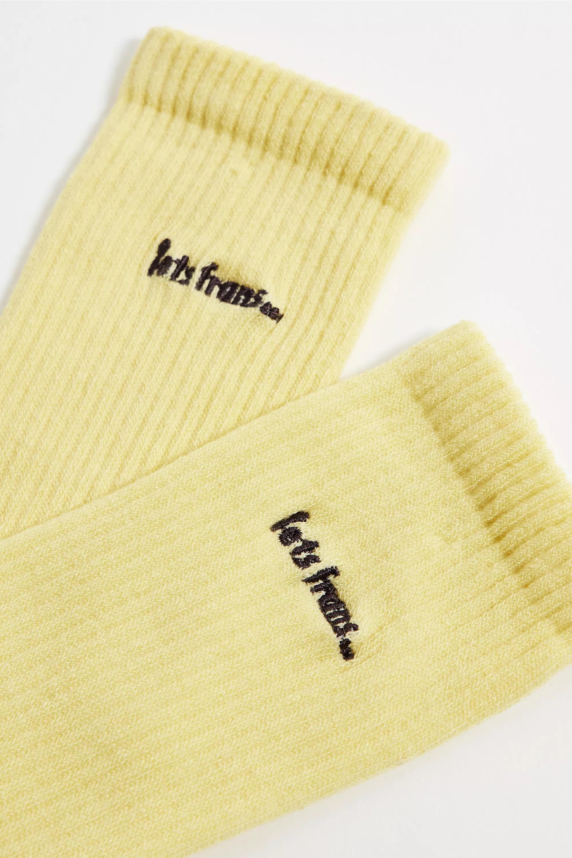 Yellow Iets Frans...Socks, YEL, large image number 1