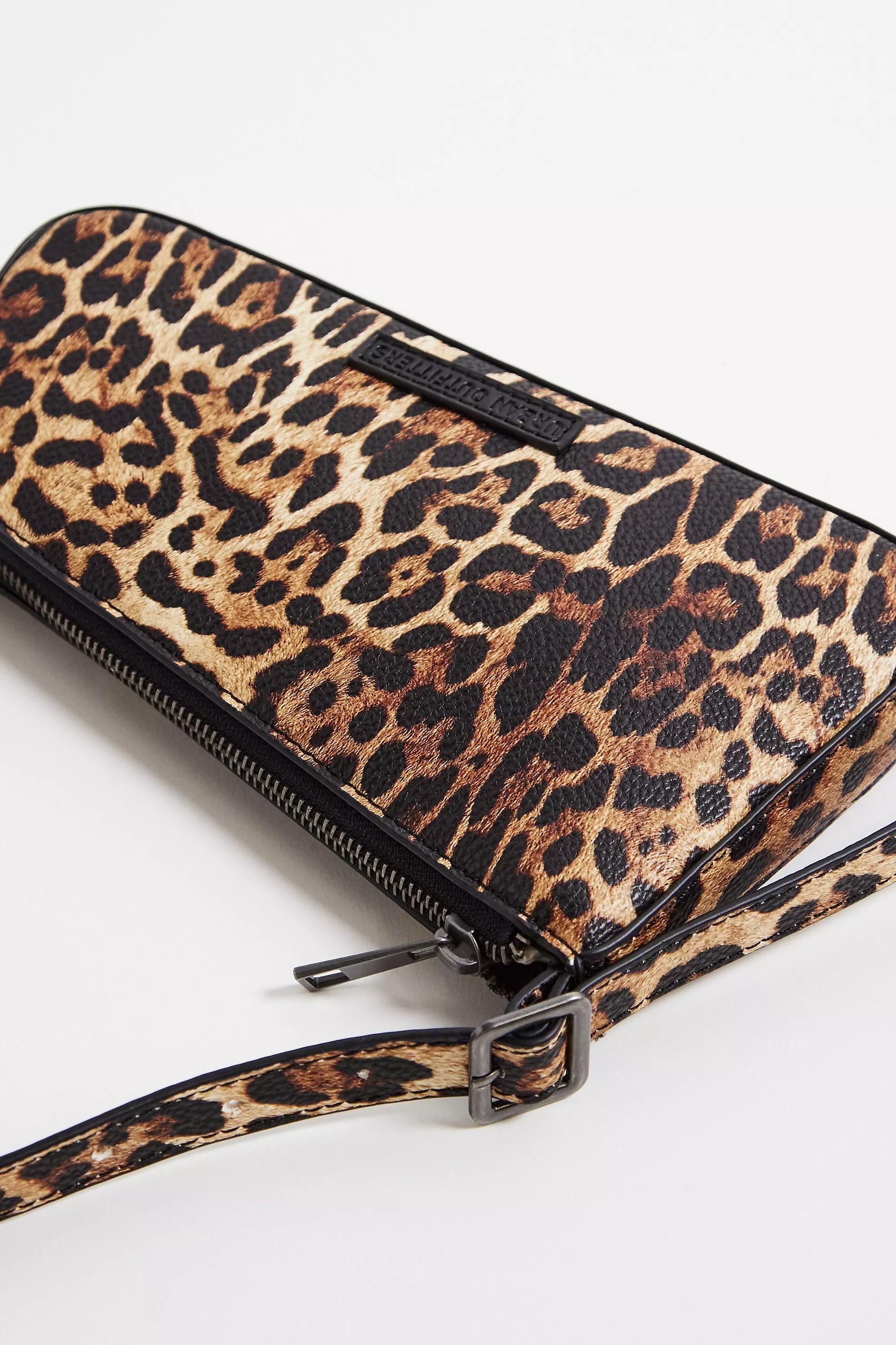 Brown UO Leopard Print Shoulder Bag, BRN, large image number 4