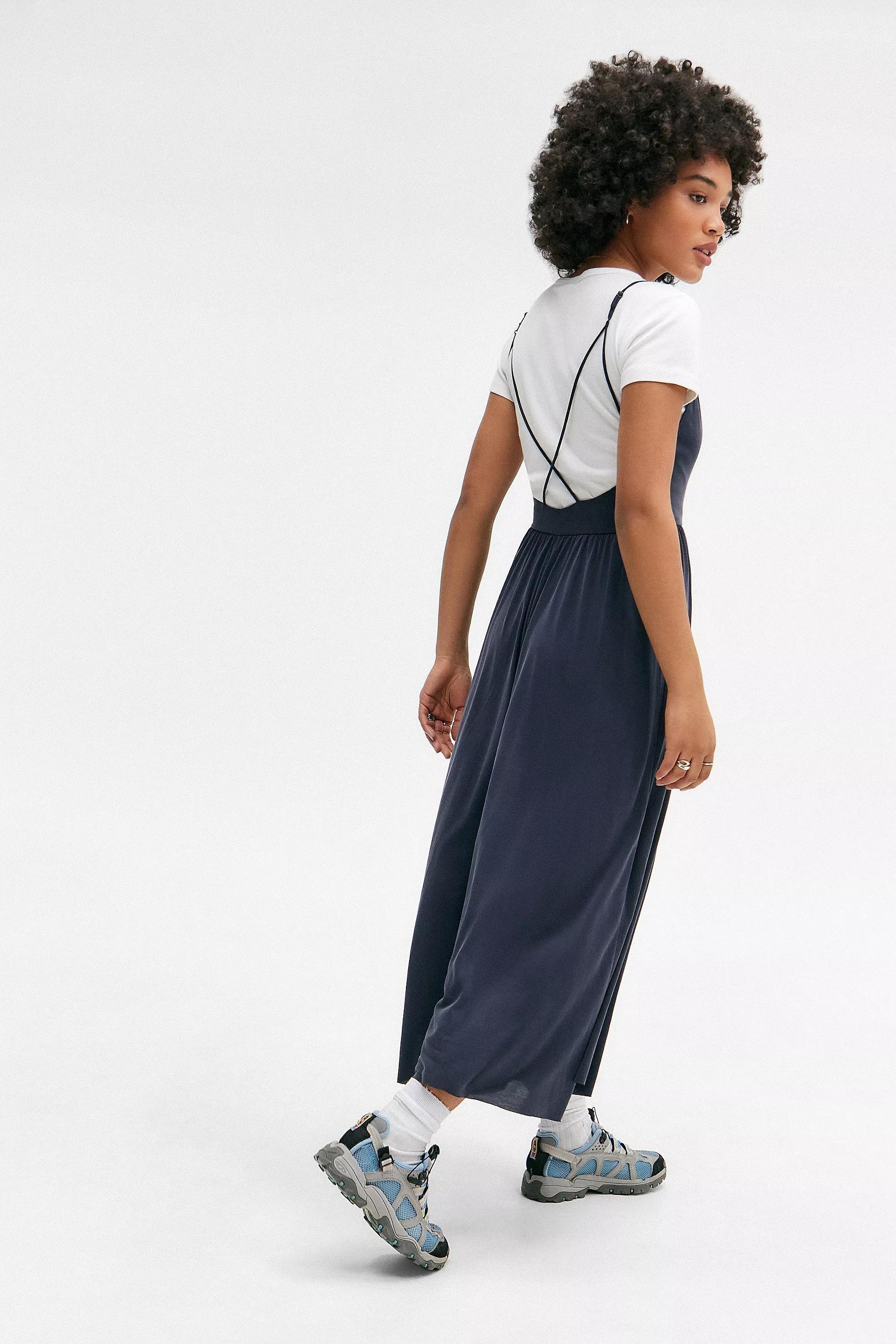 Blue High Waisted V-Neck Jumpsuit, , large image number 3
