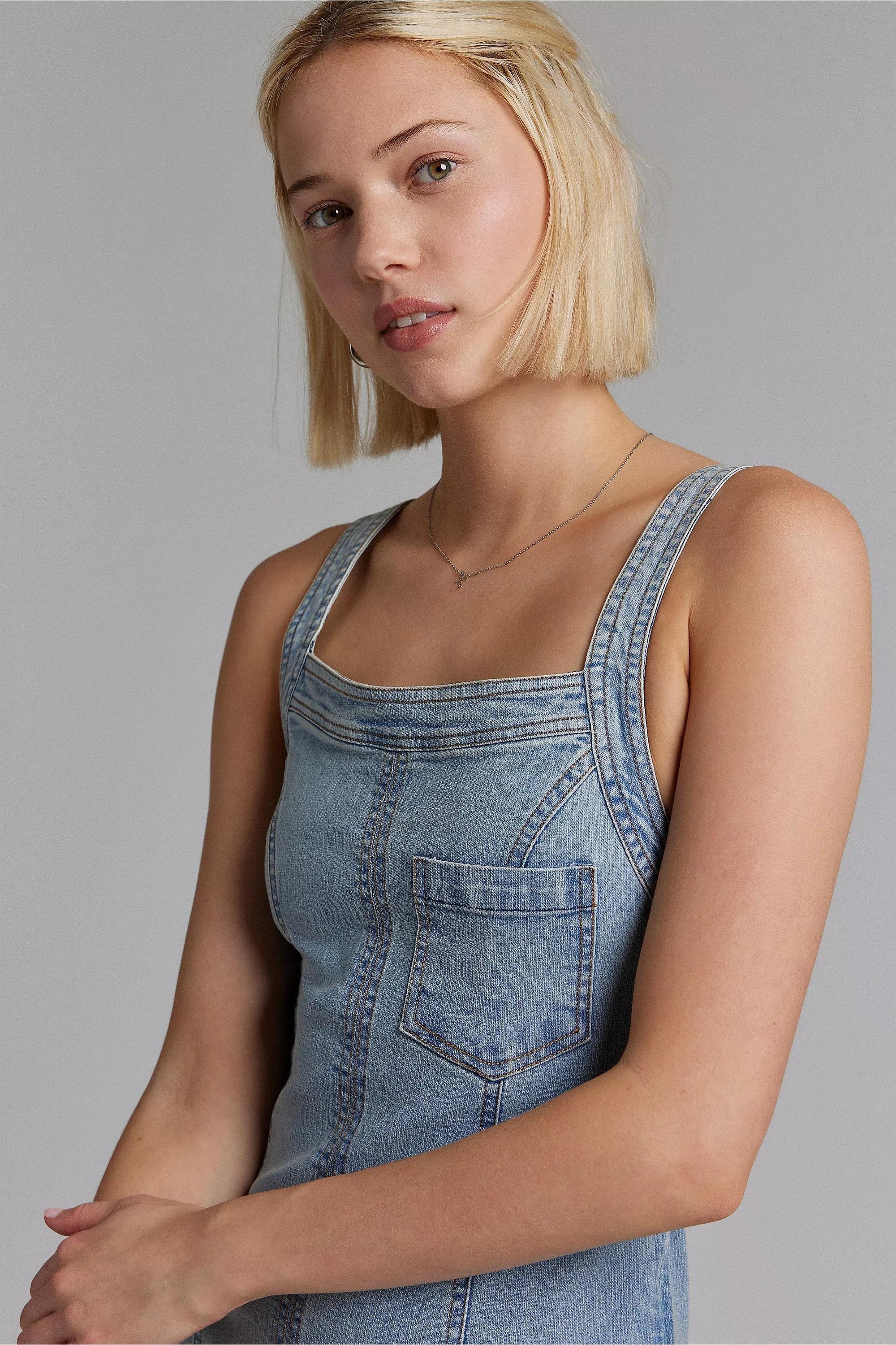 Blue Bdg Denim Midi Dress, , large image number 1