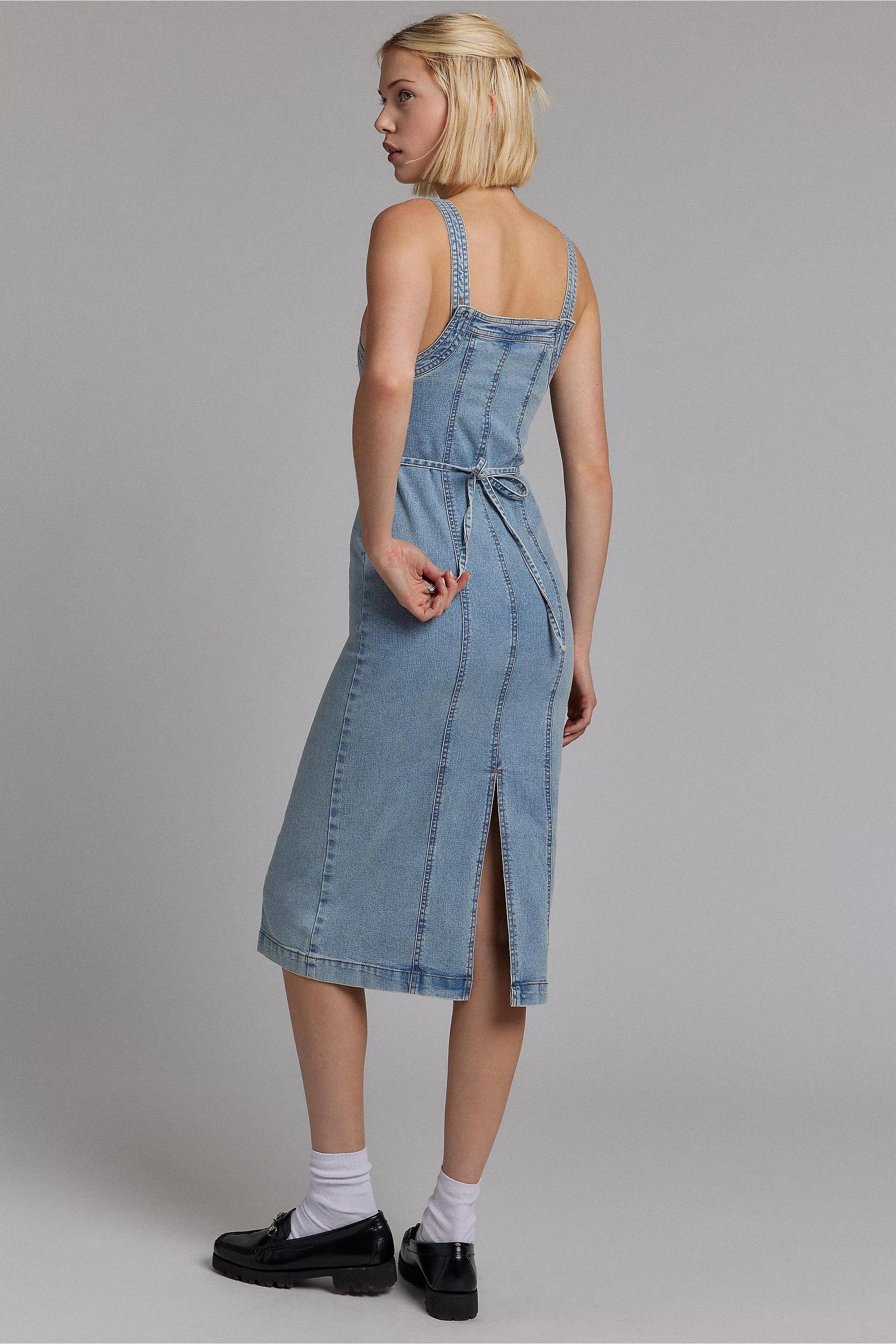 Blue Bdg Denim Midi Dress, , large image number 3
