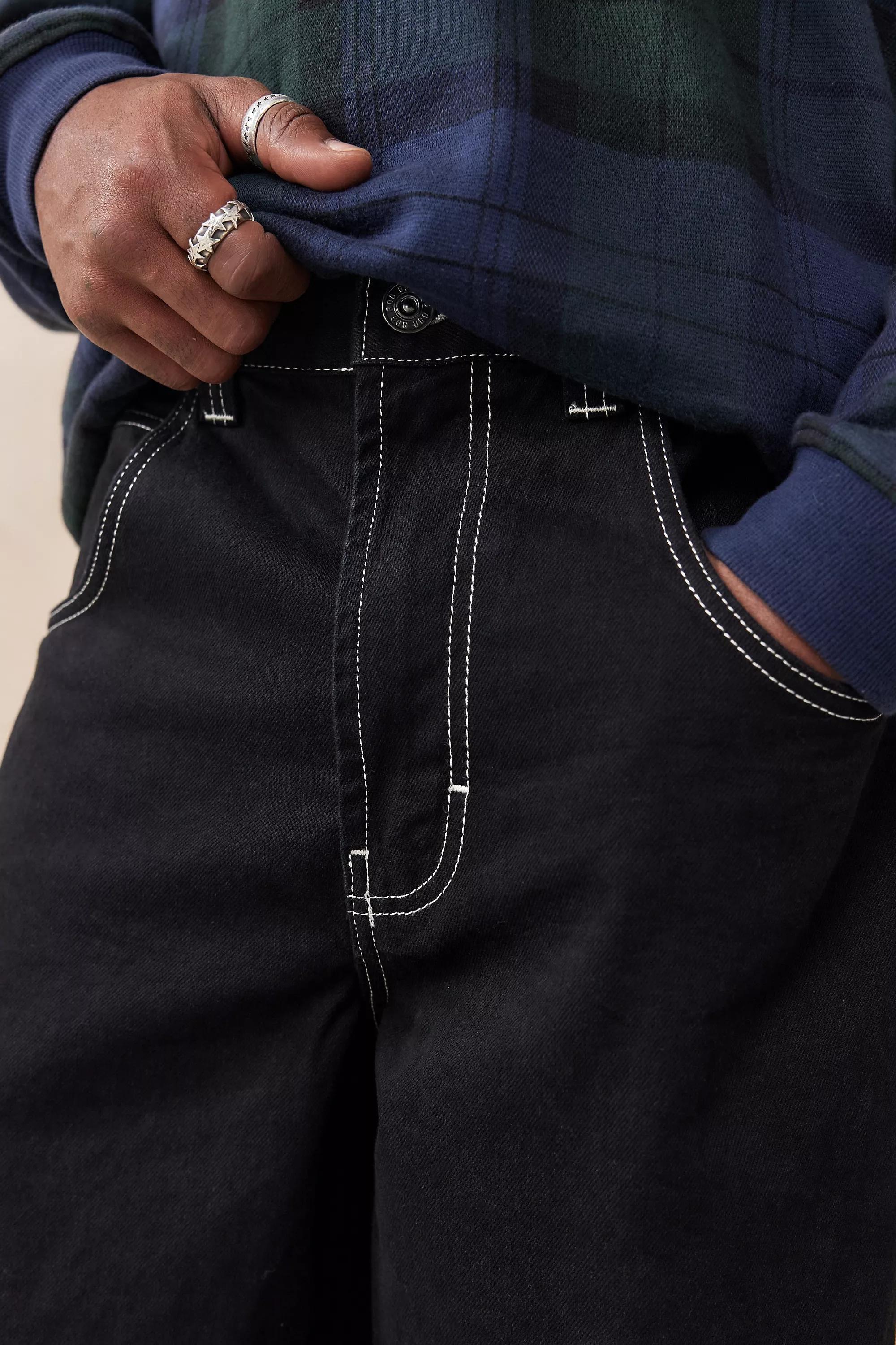Black Bdg Stitched Jeans, , large image number 3