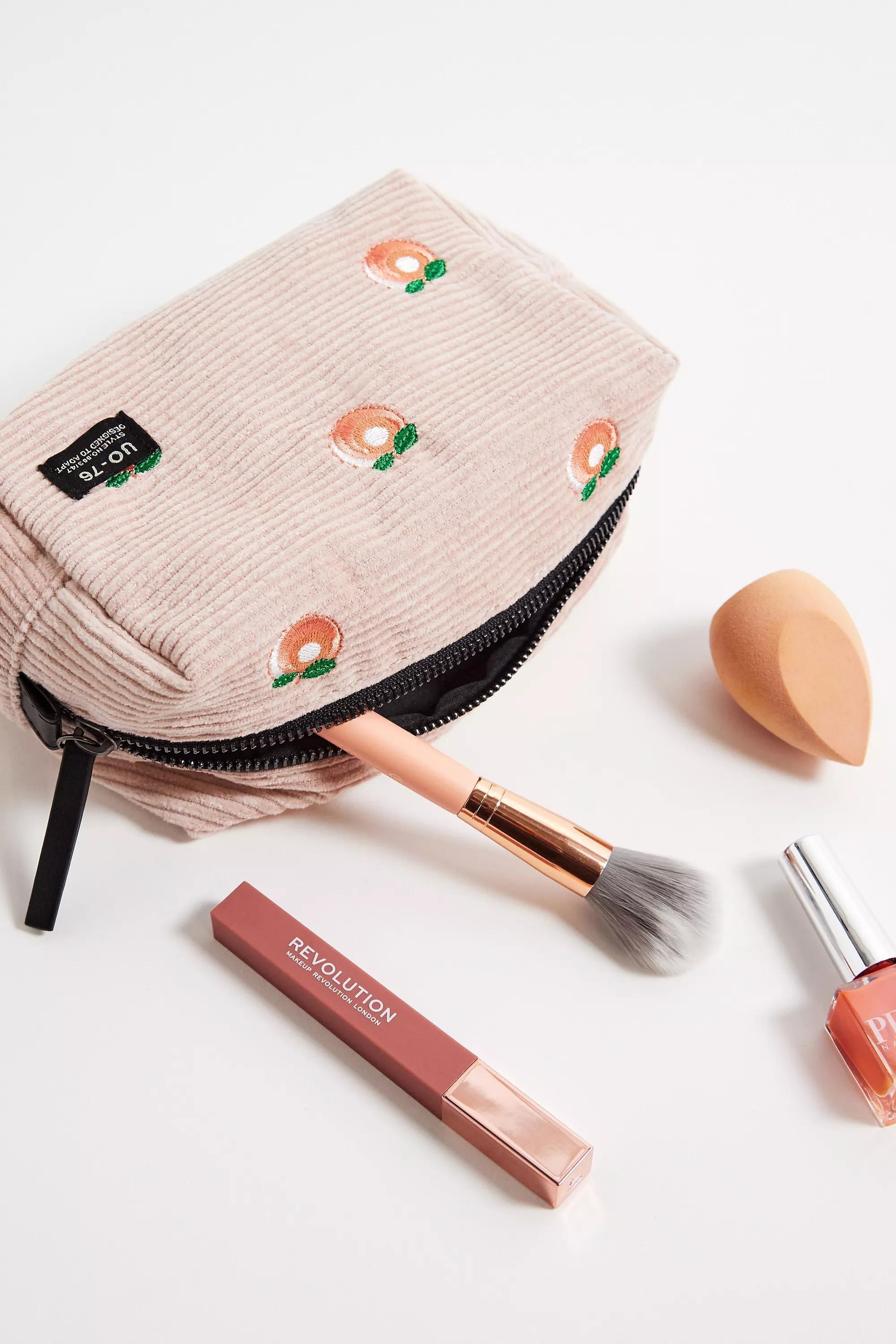 Pink UO Corduroy Makeup Bag, PINK, large image number 1