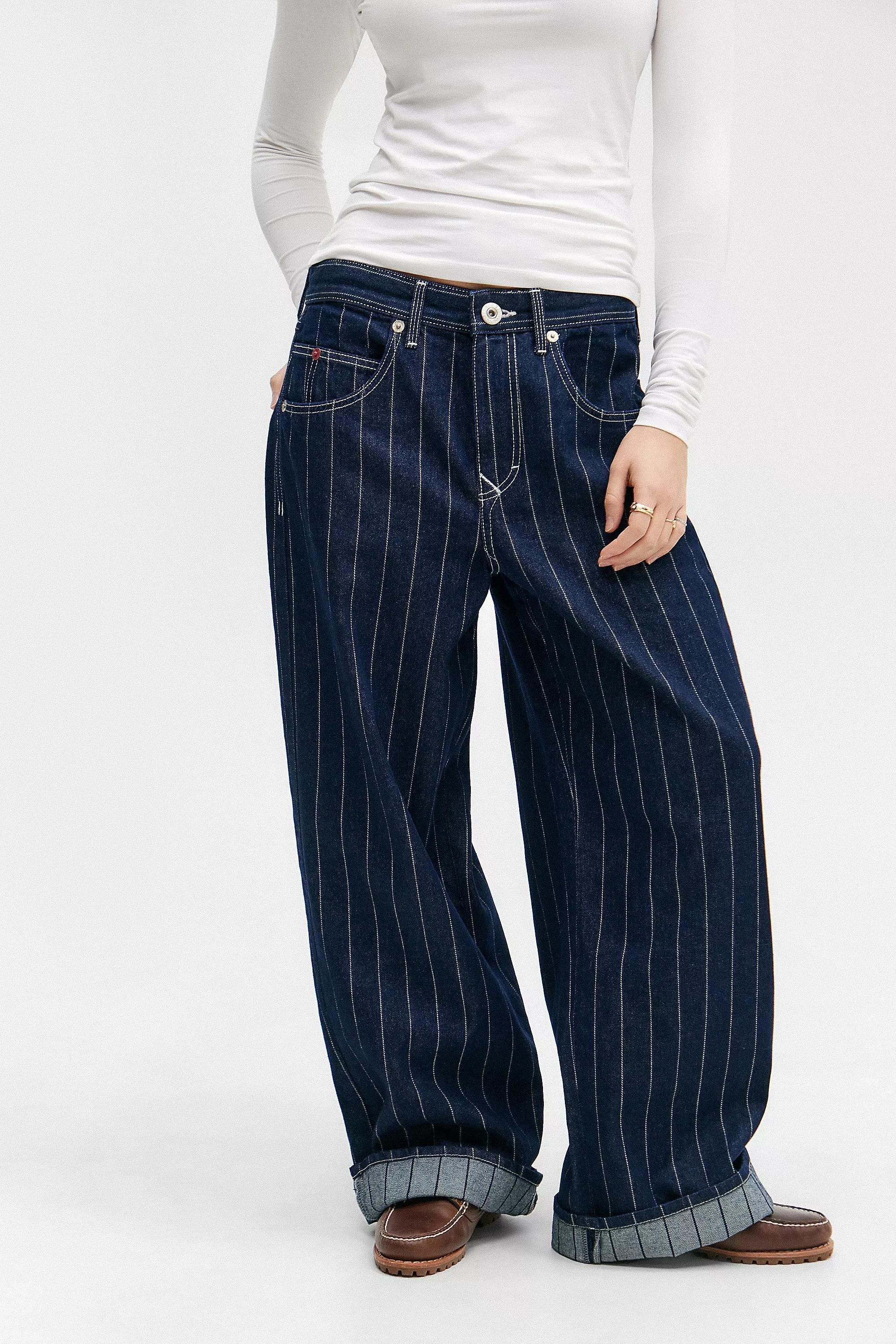 Blue Vintage Bdg Jaya Stripe Baseball Jeans, , large image number 0