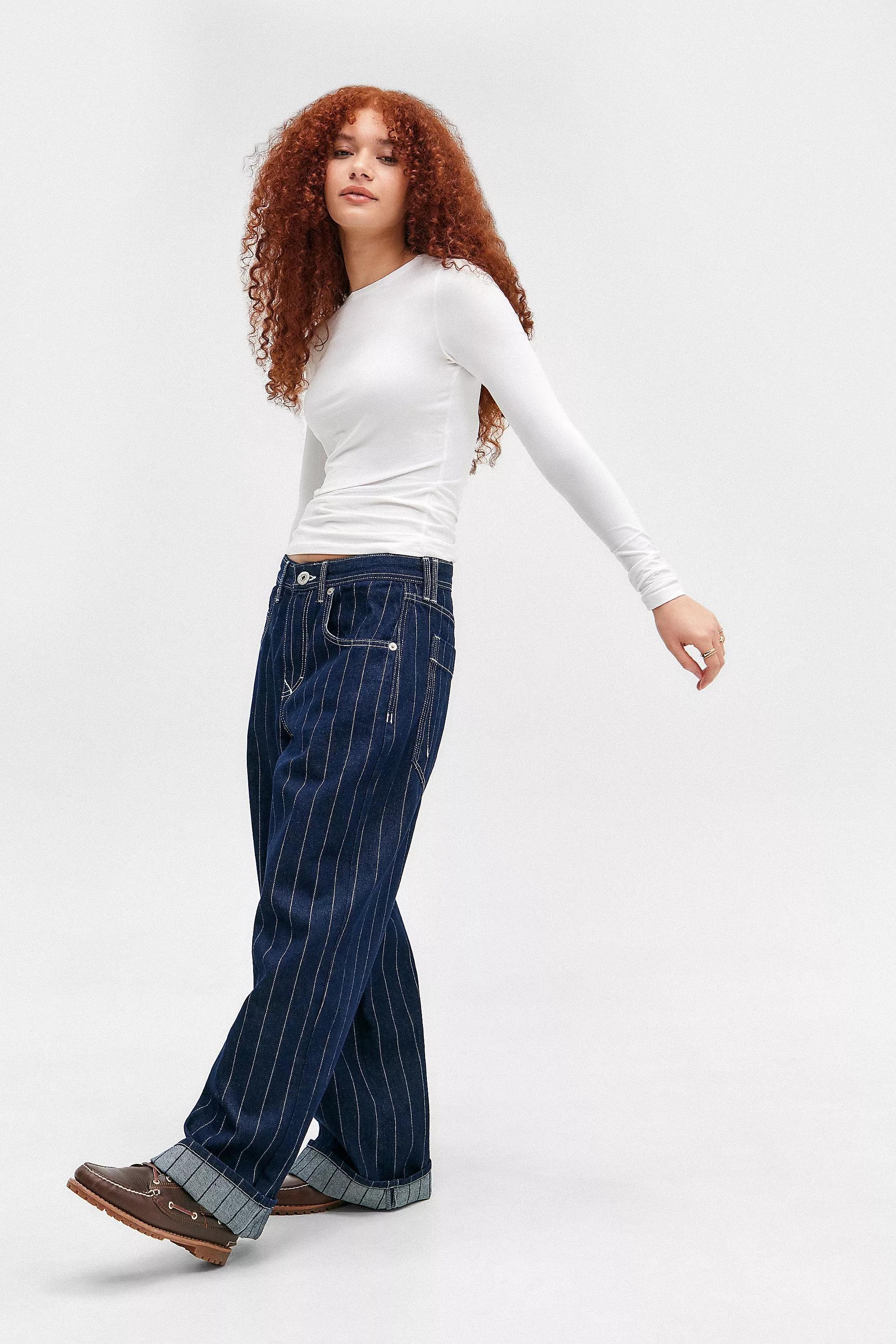 Blue Vintage Bdg Jaya Stripe Baseball Jeans, , large image number 1