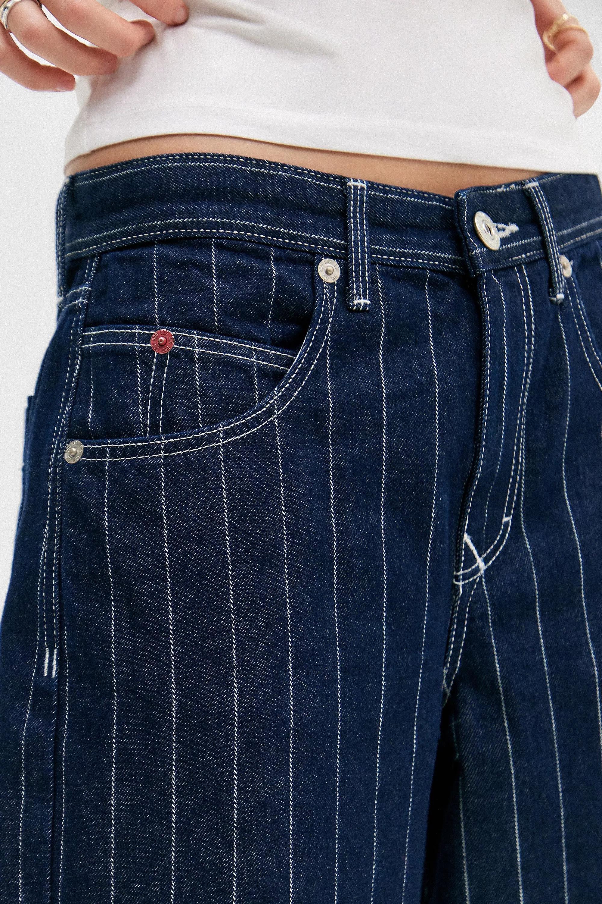 Blue Vintage Bdg Jaya Stripe Baseball Jeans, , large image number 2
