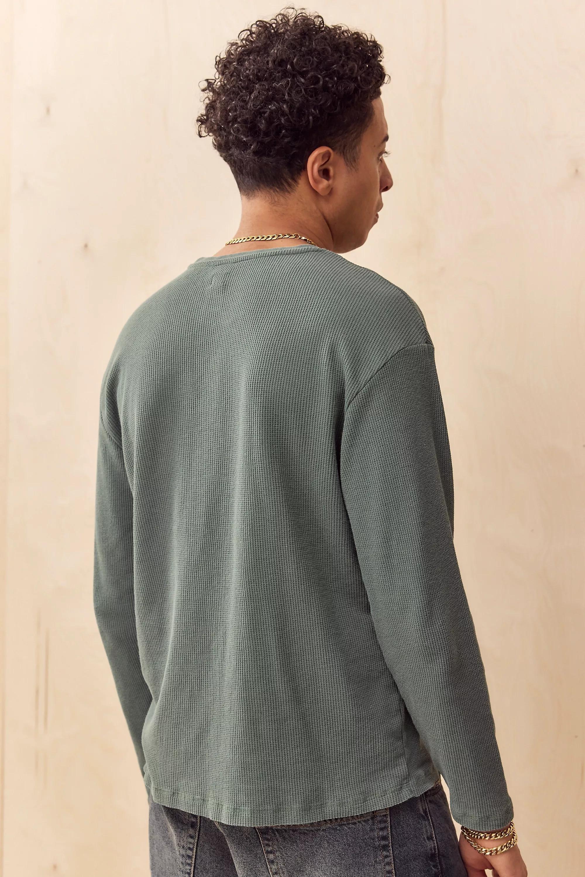 Blue UO Waffle T-Shirt, , large image number 3