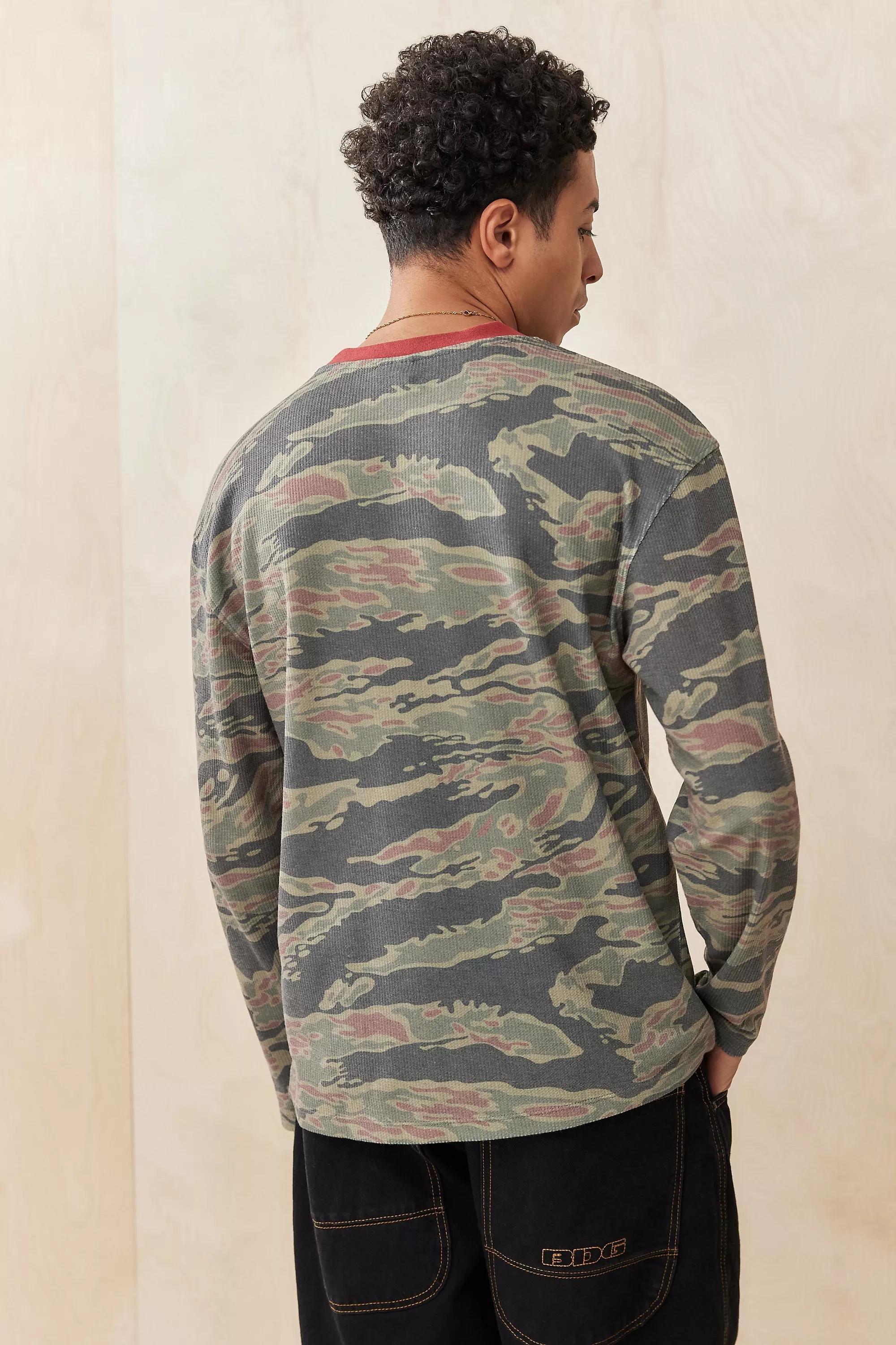 Green Camo Waffle Long-Sleeve T-Shirt, , large image number 3