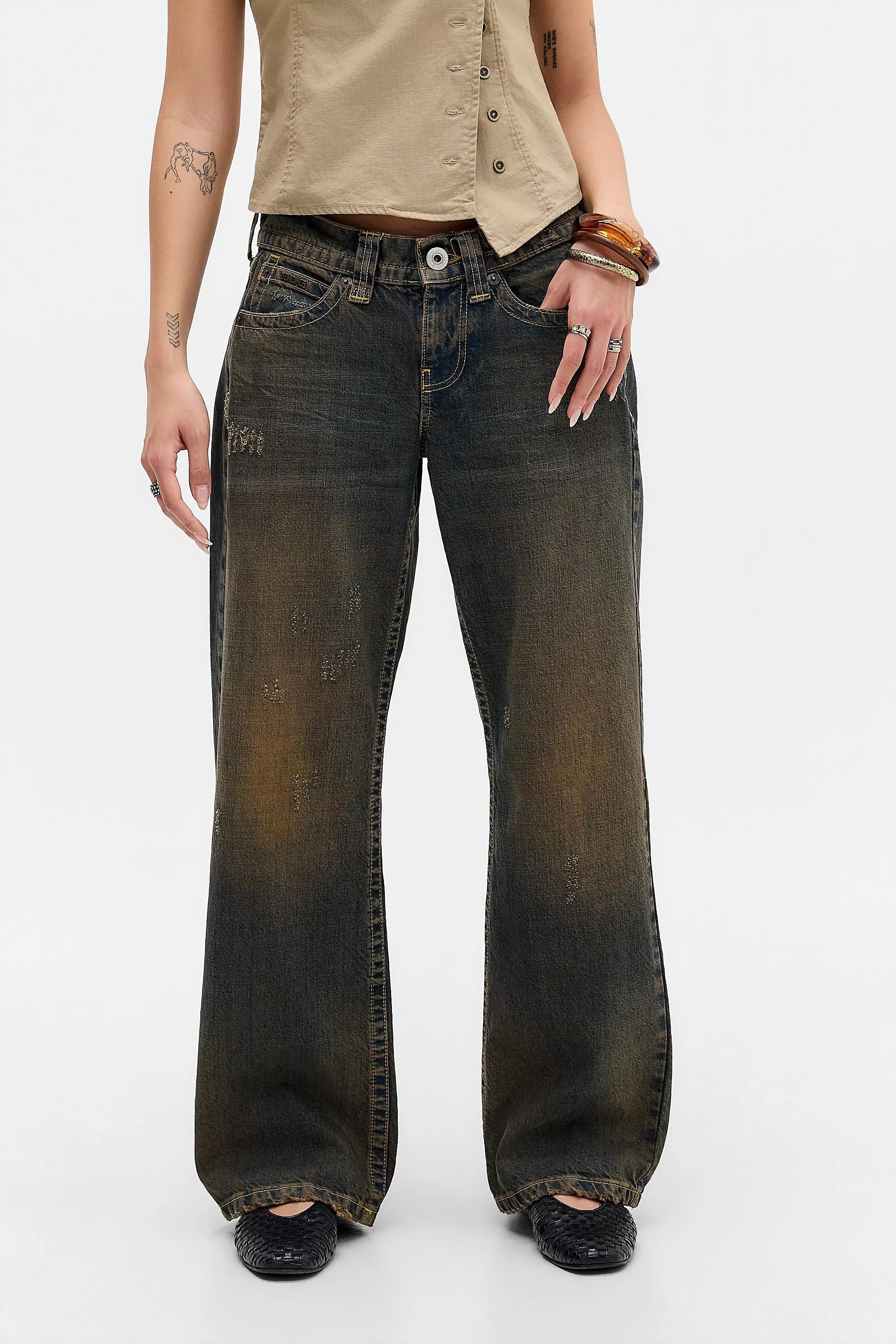 Brown Bdg Kayla Lowrider Jeans, BRN, medium