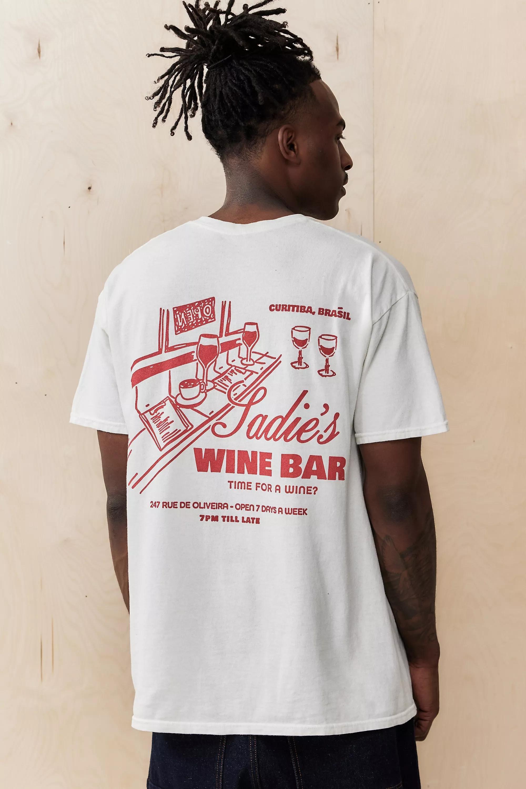 White UO Wine Bar T-Shirt, , large image number 0