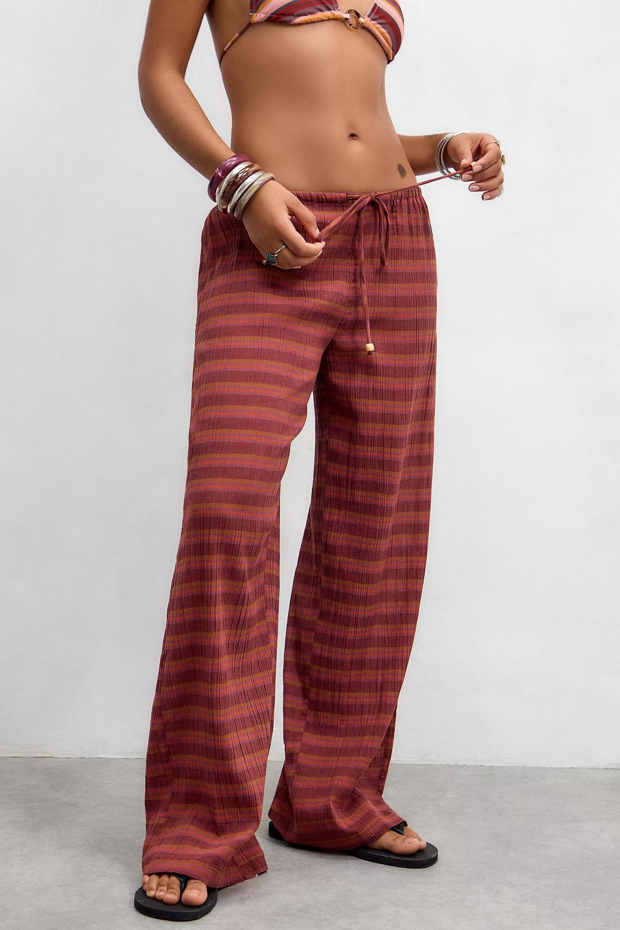 Brown Out From Under Striped Trousers, , large image number 1