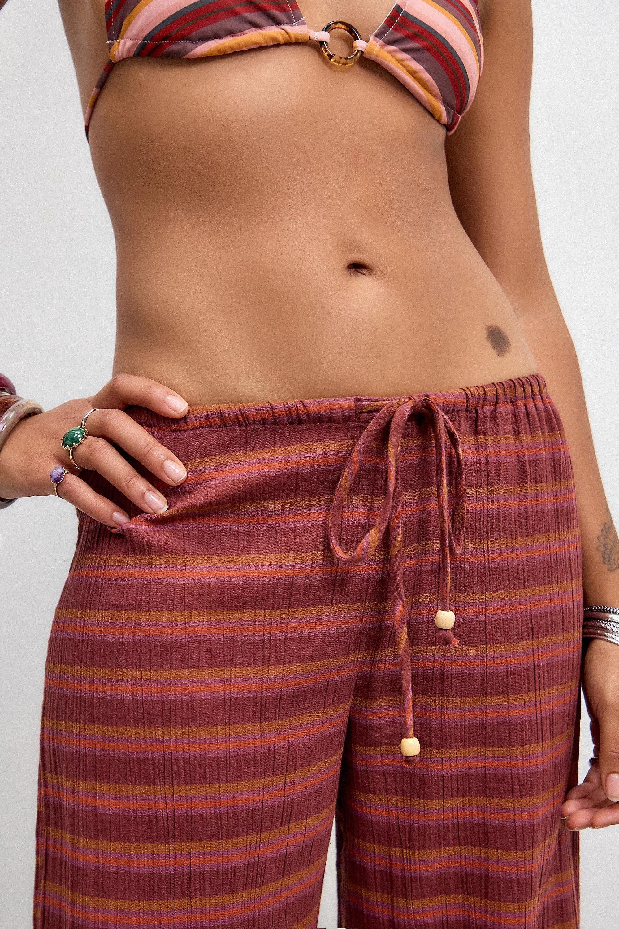 Brown Out From Under Striped Trousers, , large image number 2