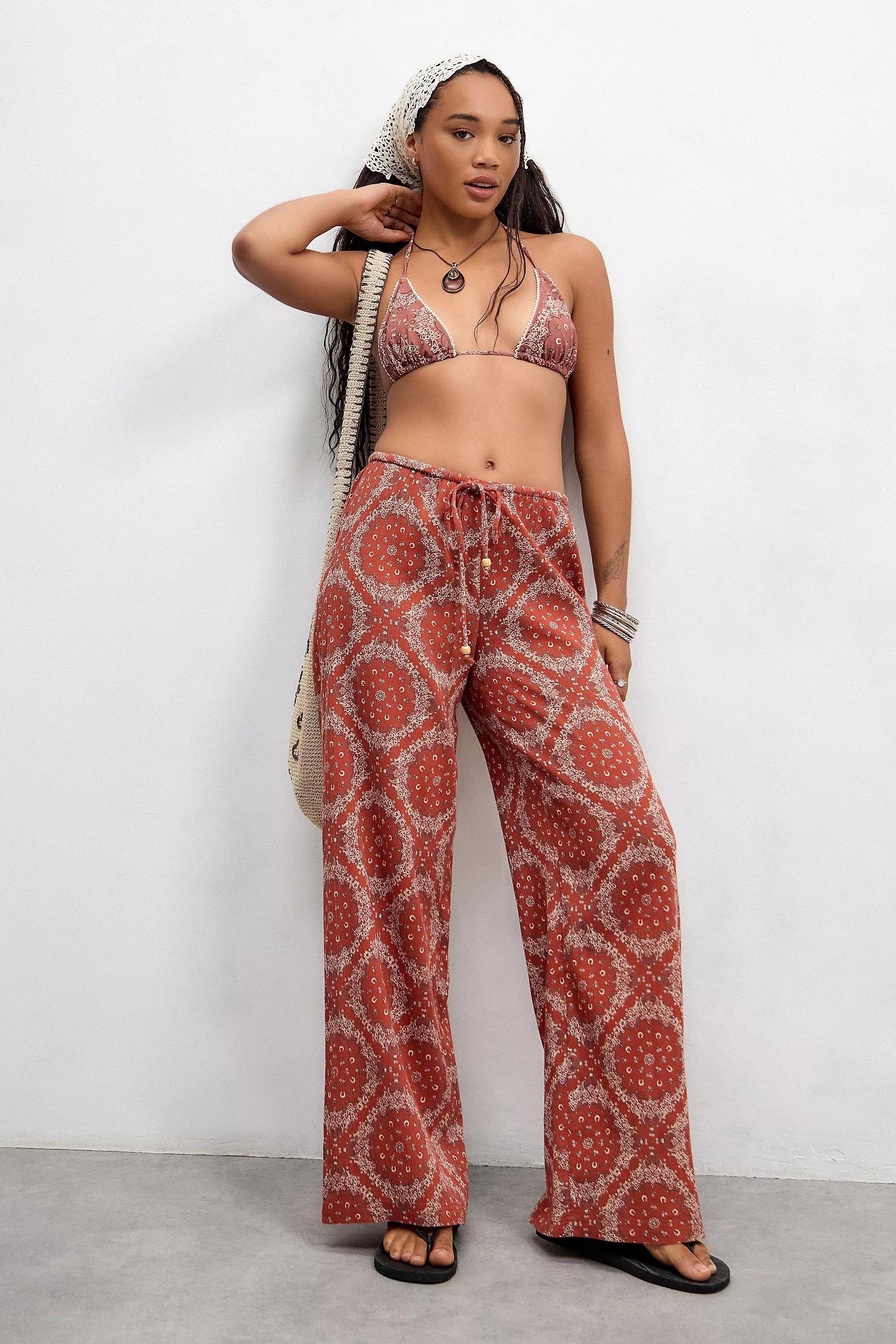 Red Out From Under Bandana Printed Trousers, , large image number 0