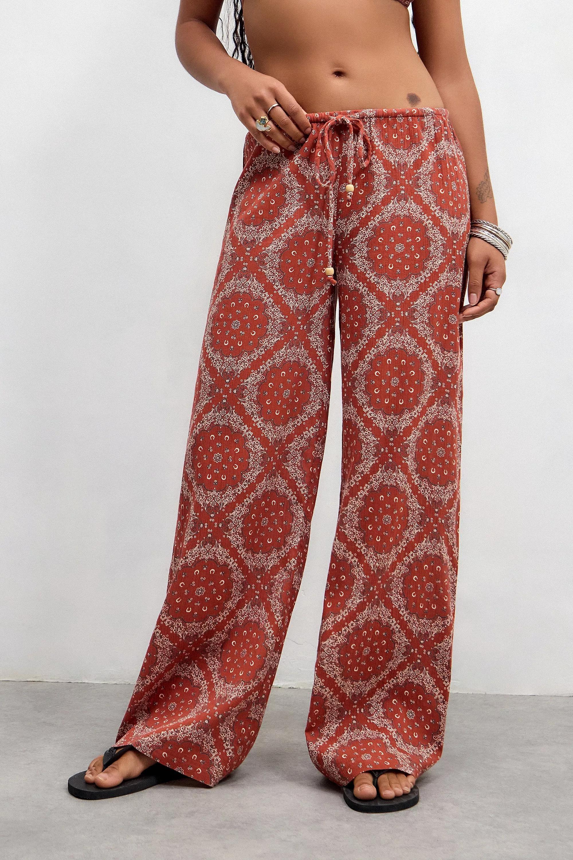 Red Out From Under Bandana Printed Trousers, , large image number 1