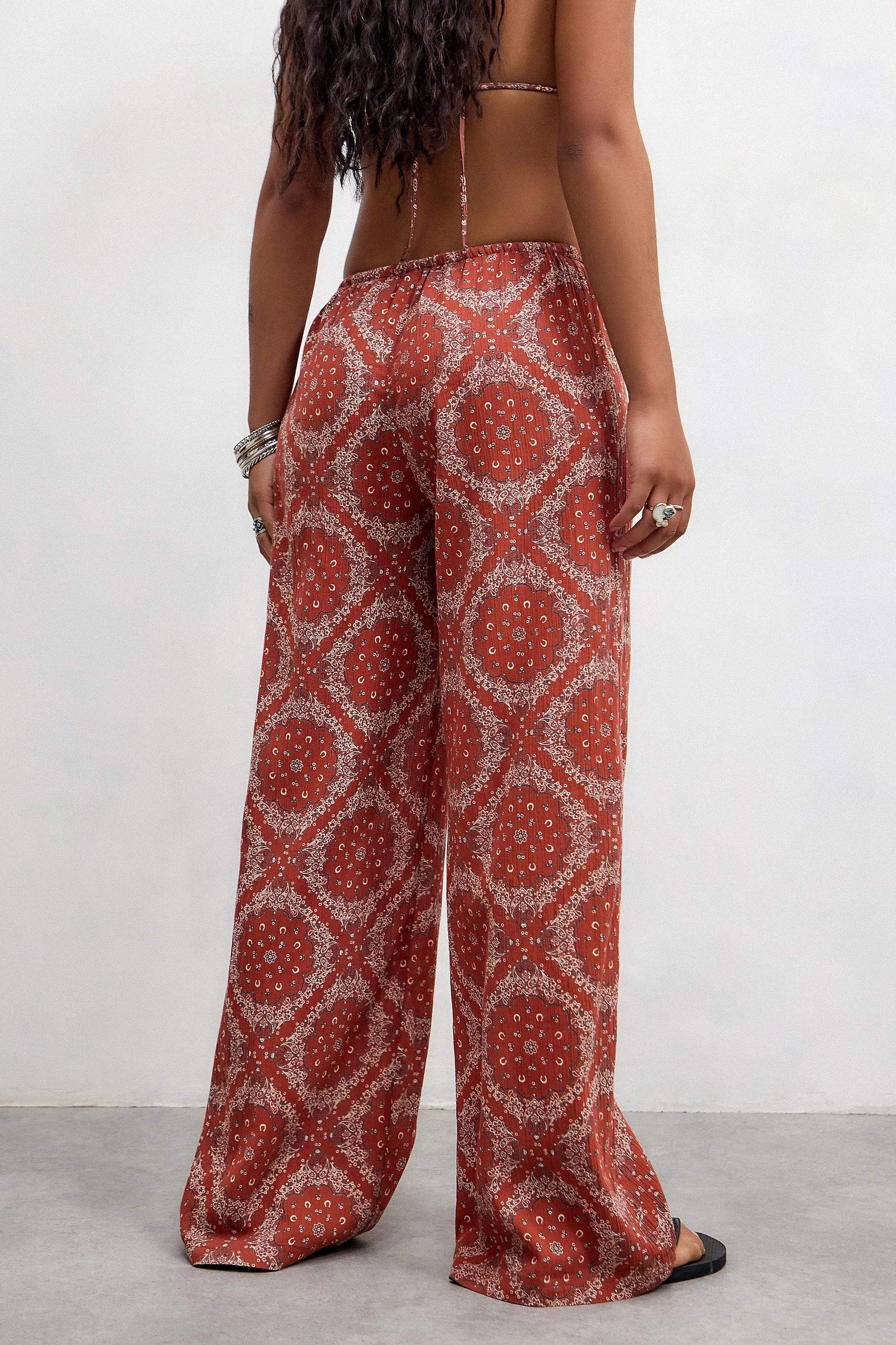 Red Out From Under Bandana Printed Trousers, , large image number 2