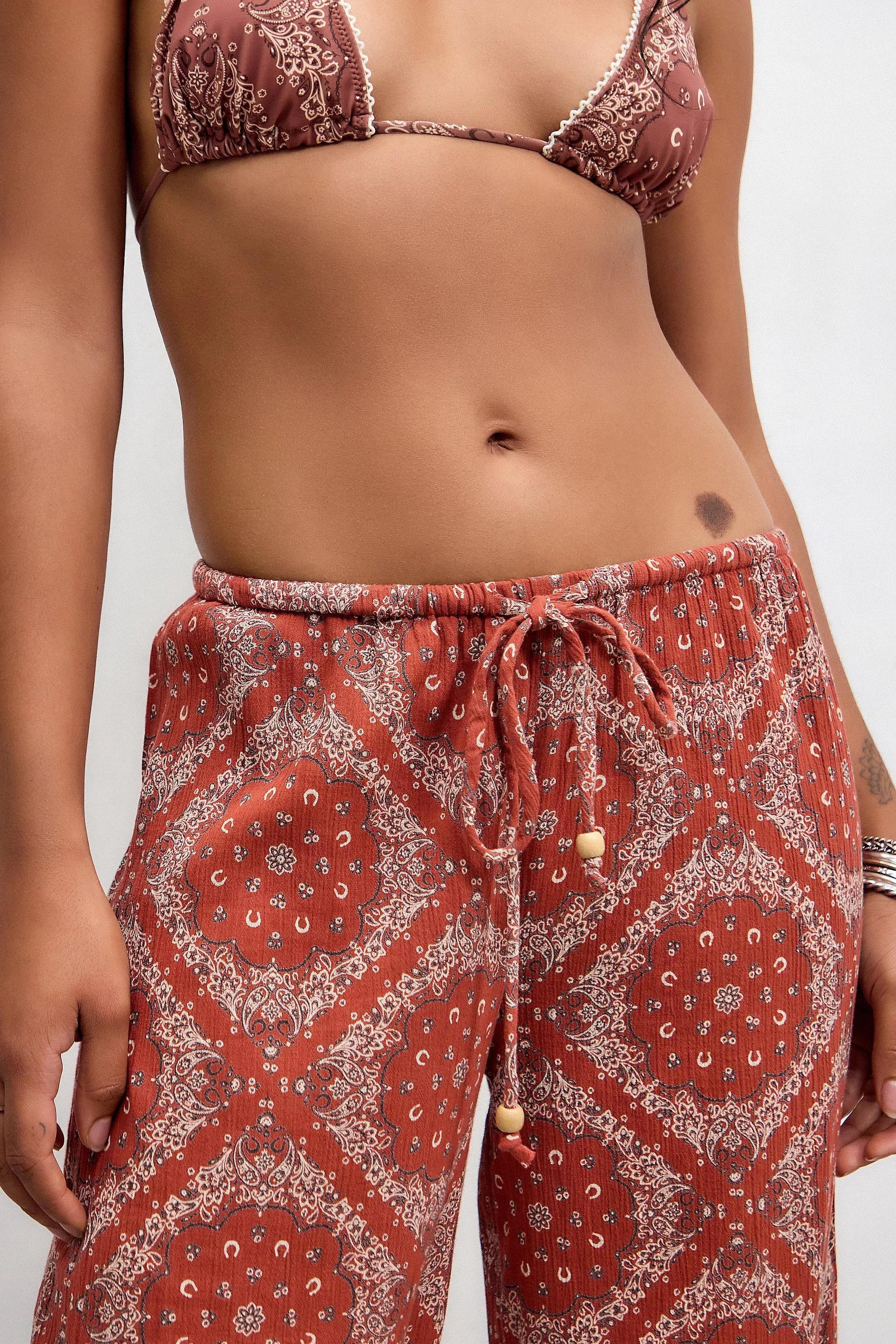 Red Out From Under Bandana Printed Trousers, , large image number 3