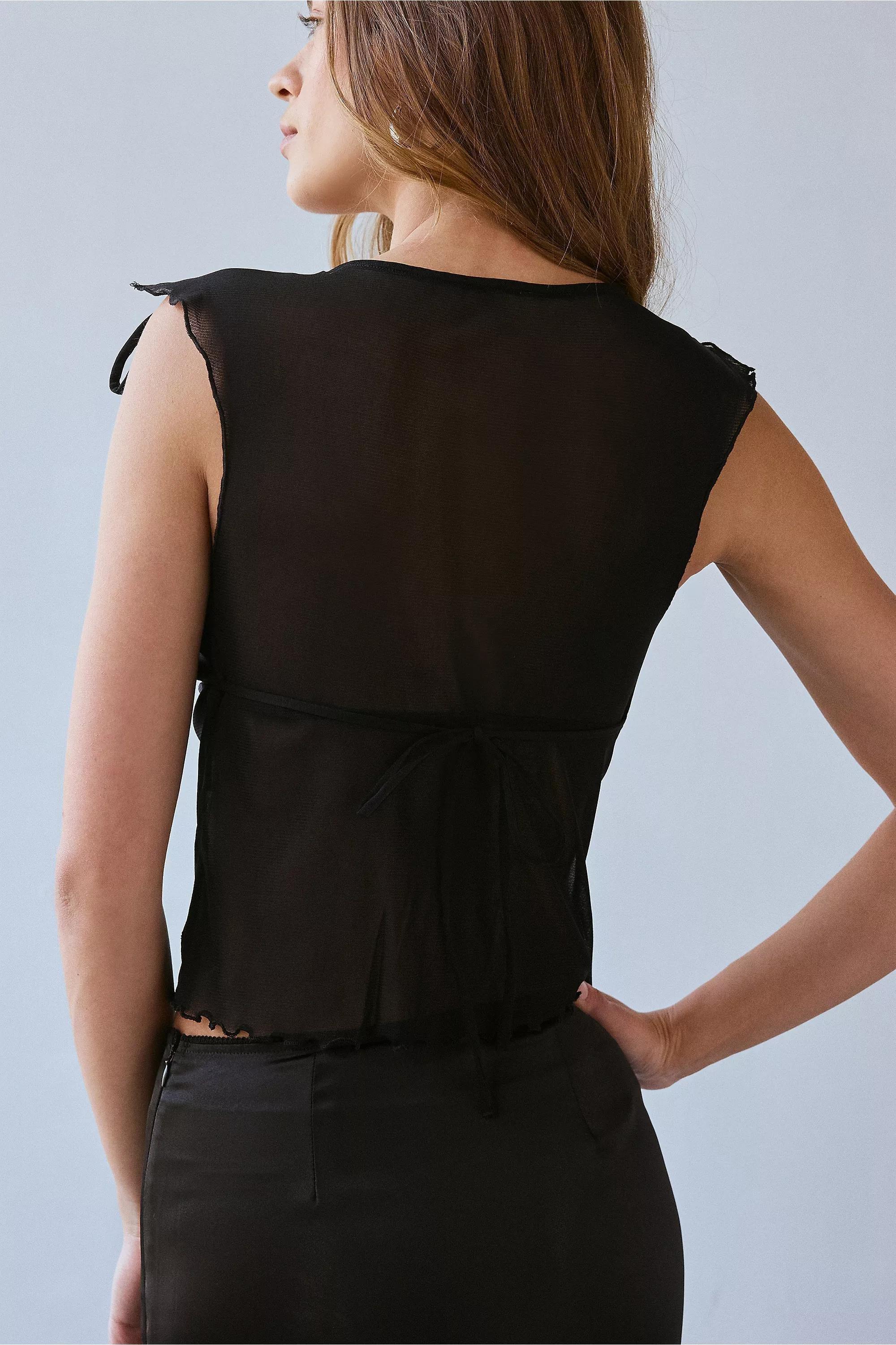 Black Kimchi Blue Giselle Embroidered Top, , large image number 3