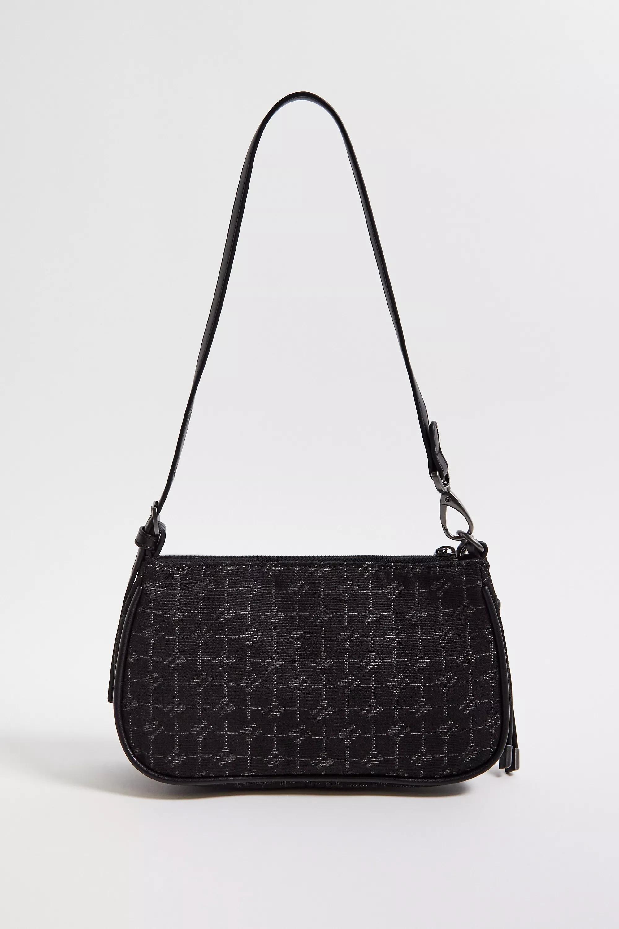 Black UO Monogram Shoulder Bag, BLK, large image number 4