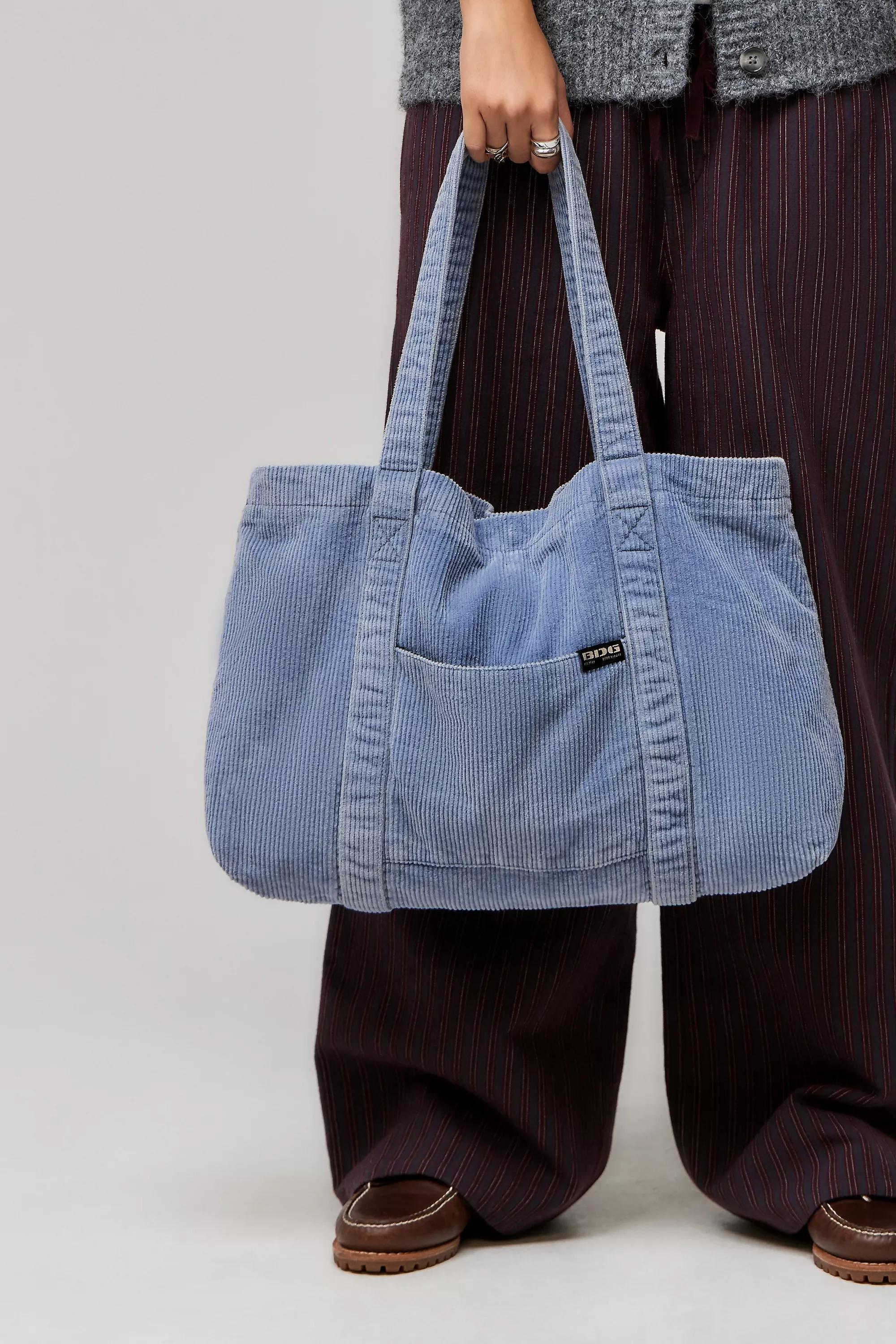 UO Textured Handmade Tote Bag, BLUE, large image number 0