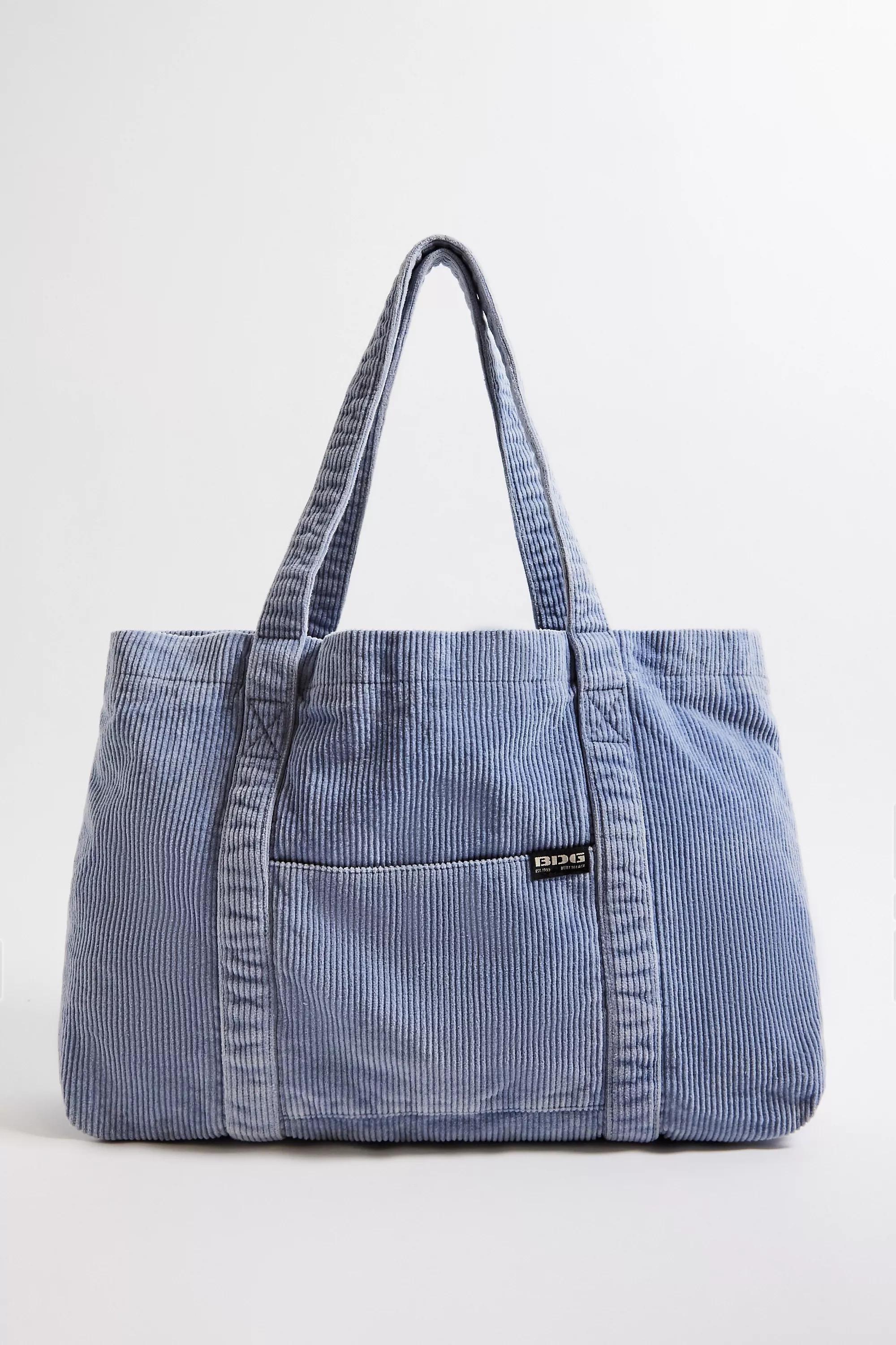 UO Textured Handmade Tote Bag, BLUE, large image number 1