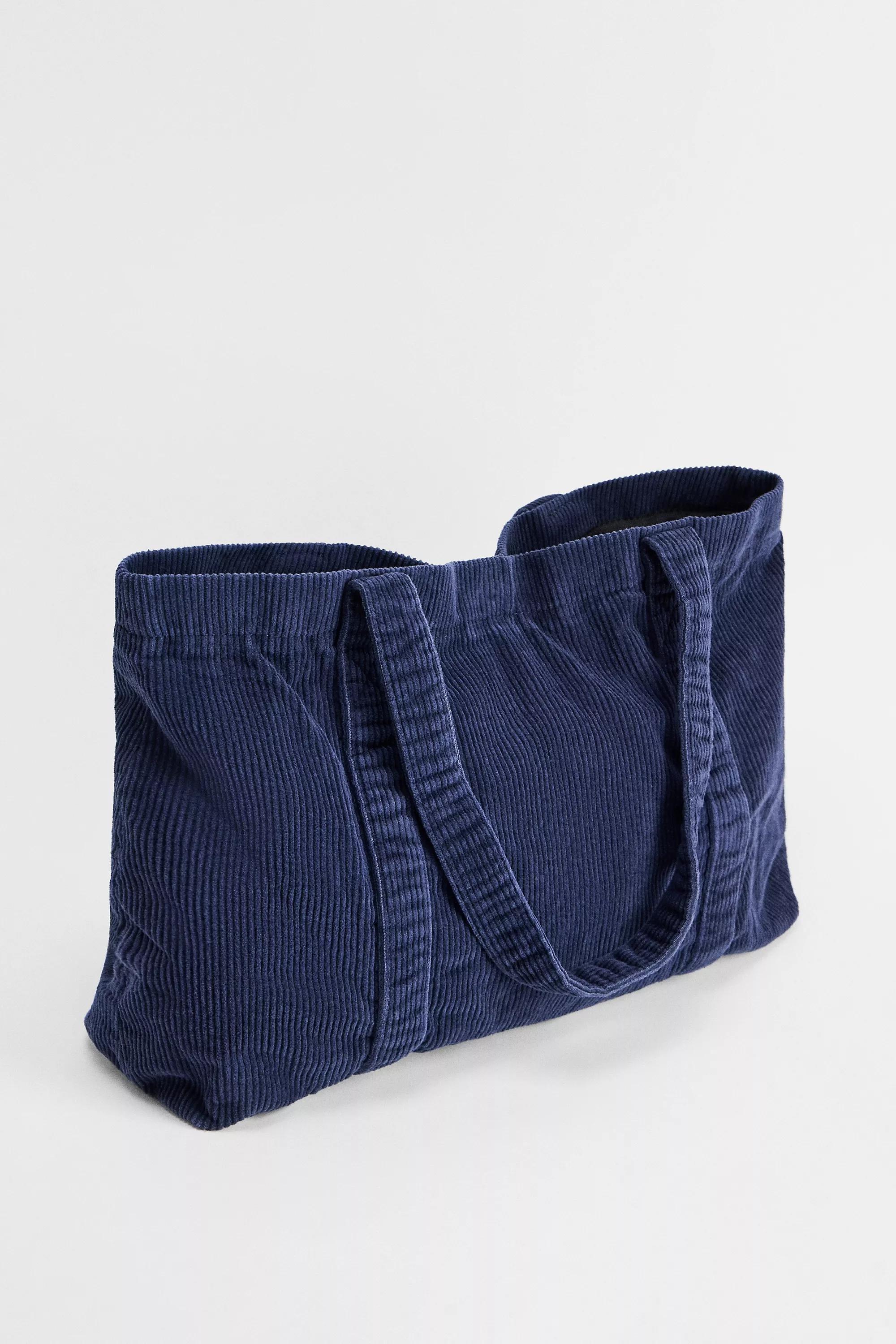 Blue Bdg Tab Pocket Corduroy Tote Bag, SAPPHIRE, large image number 4