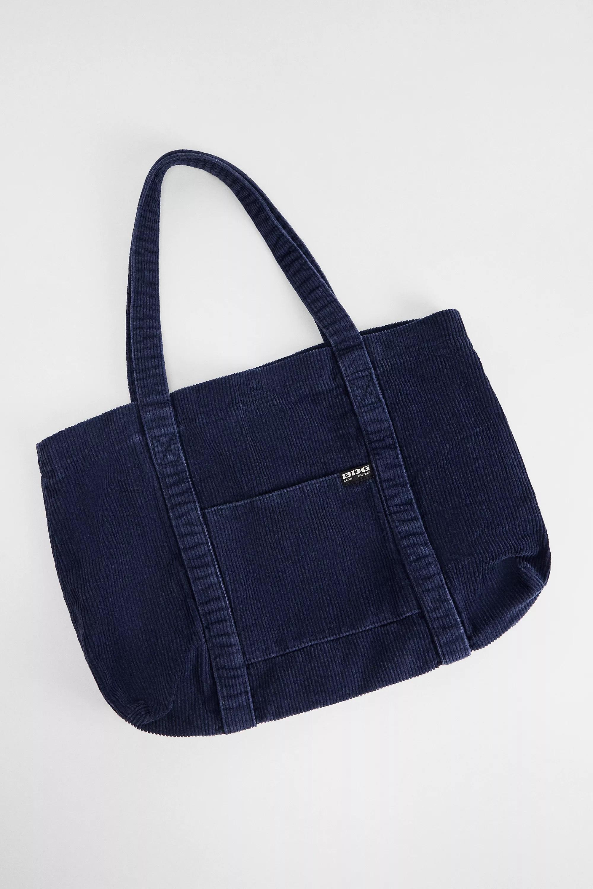 Blue Bdg Tab Pocket Corduroy Tote Bag, SAPPHIRE, large image number 5