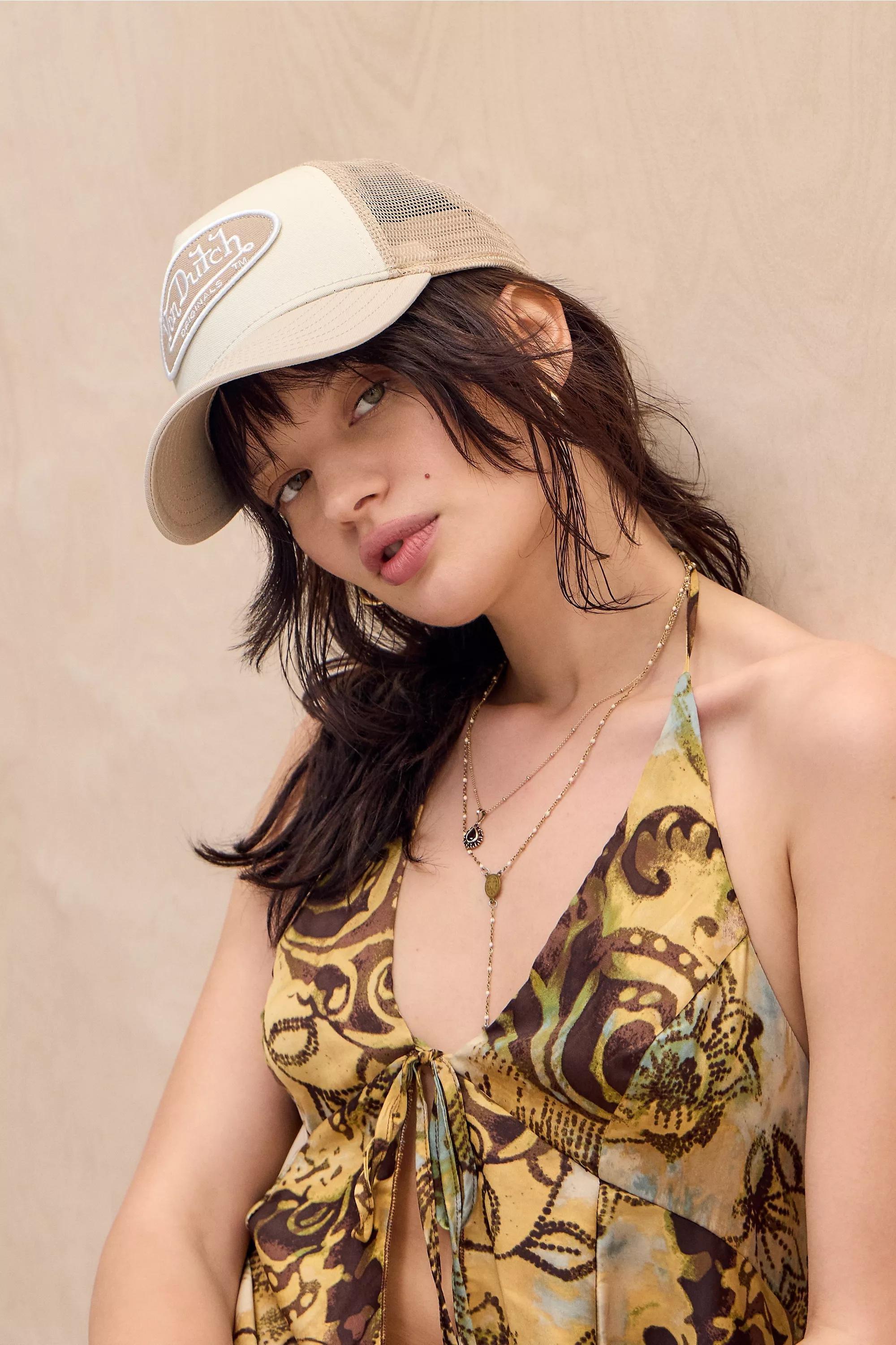 Beige Von Dutch Boston Trucker Cap, , medium