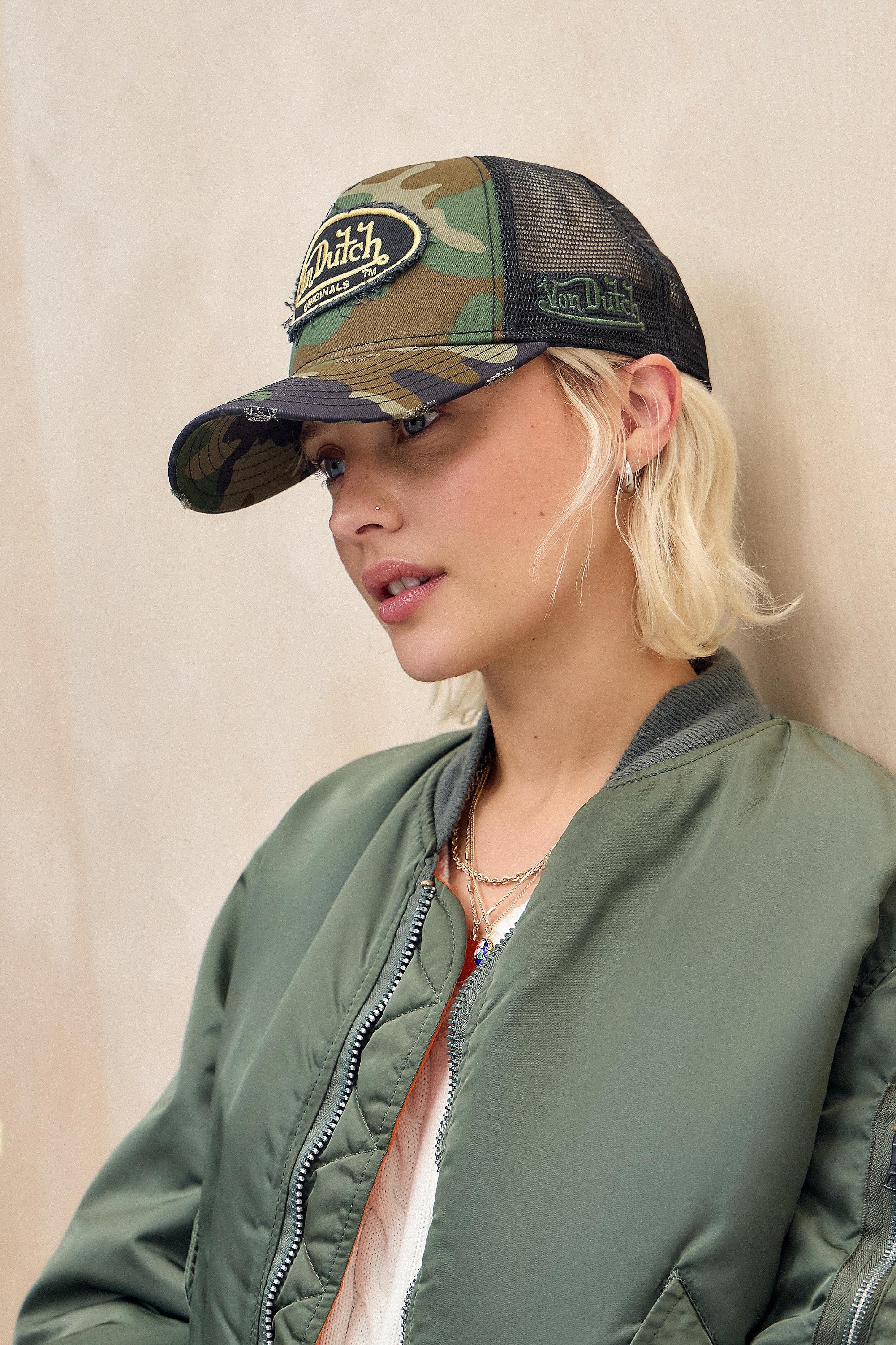 Green Von Dutch Uo Exclusive Camo Trucker Cap, GN, large image number 0