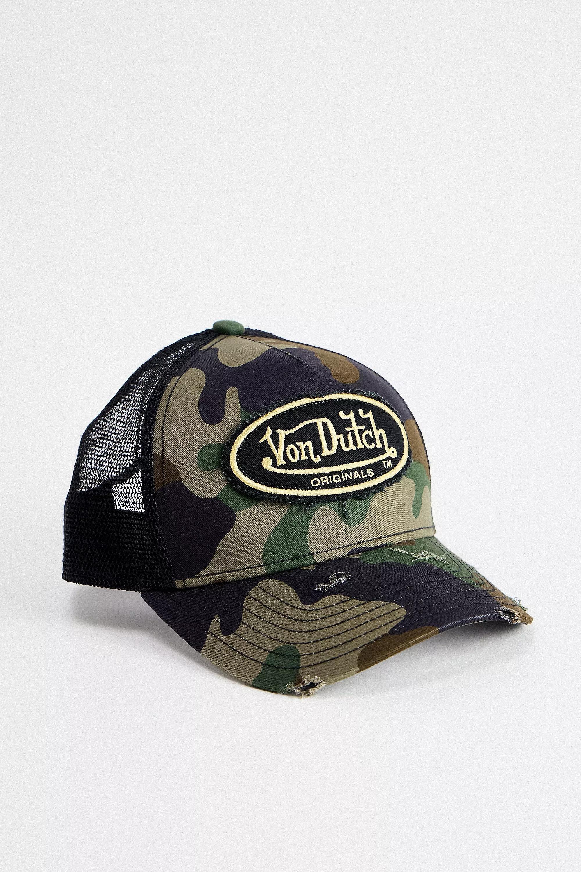Green Von Dutch Uo Exclusive Camo Trucker Cap, GN, large image number 1