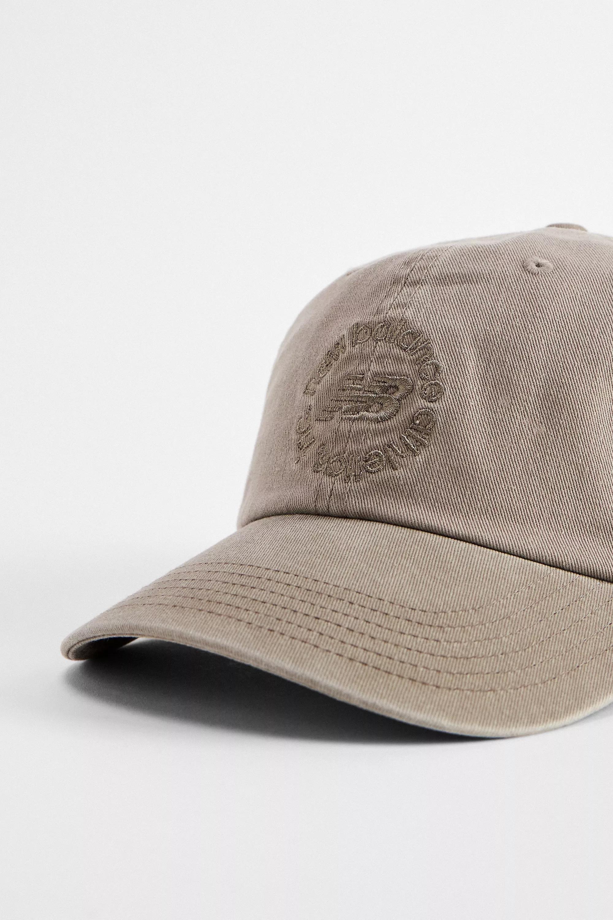 Beige New Balance Circle Graphic Cap, LIGHT SAND, large image number 2