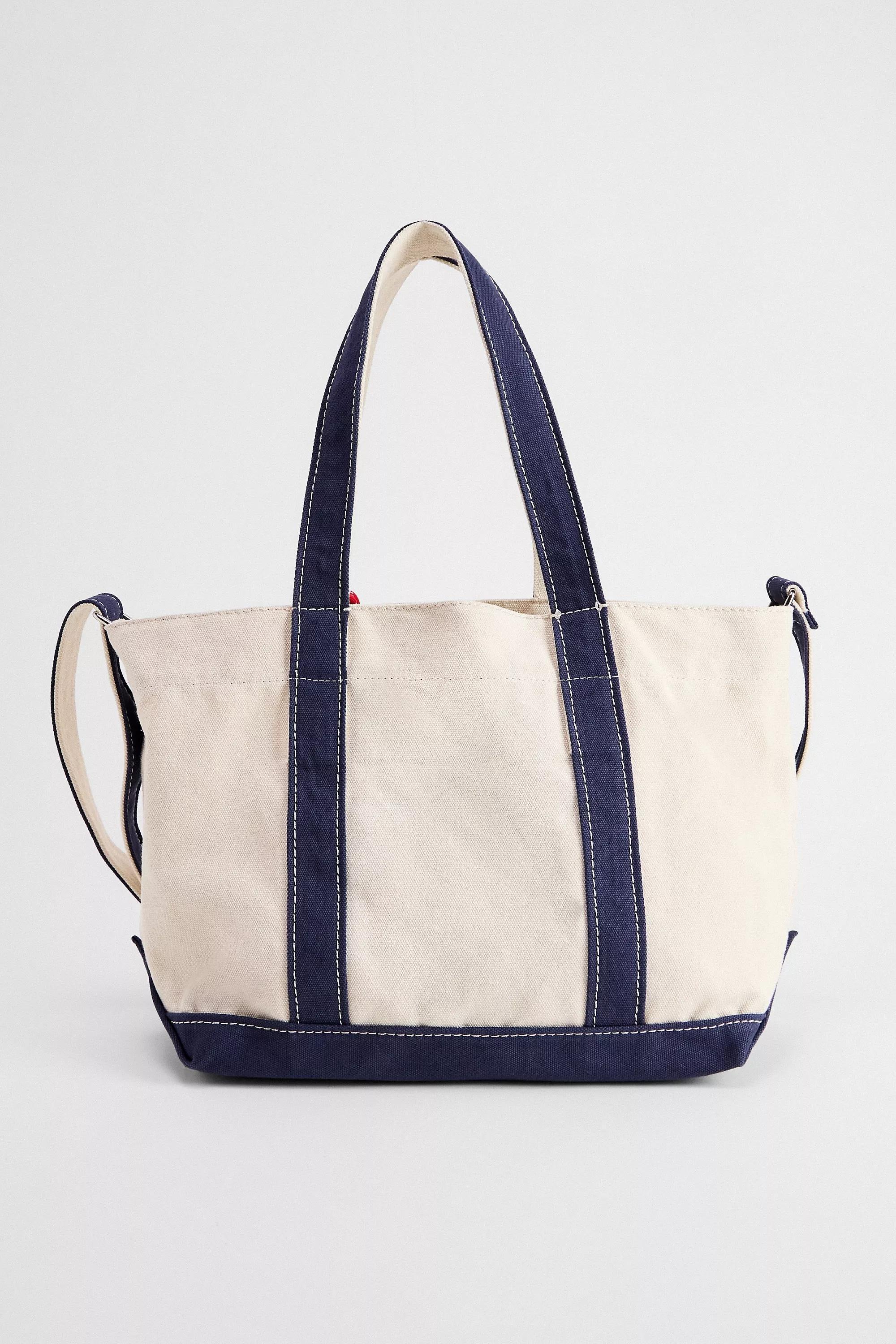 Beige Bdg Canvas Keychain Tote Bag, LIGHT SAND, large image number 4