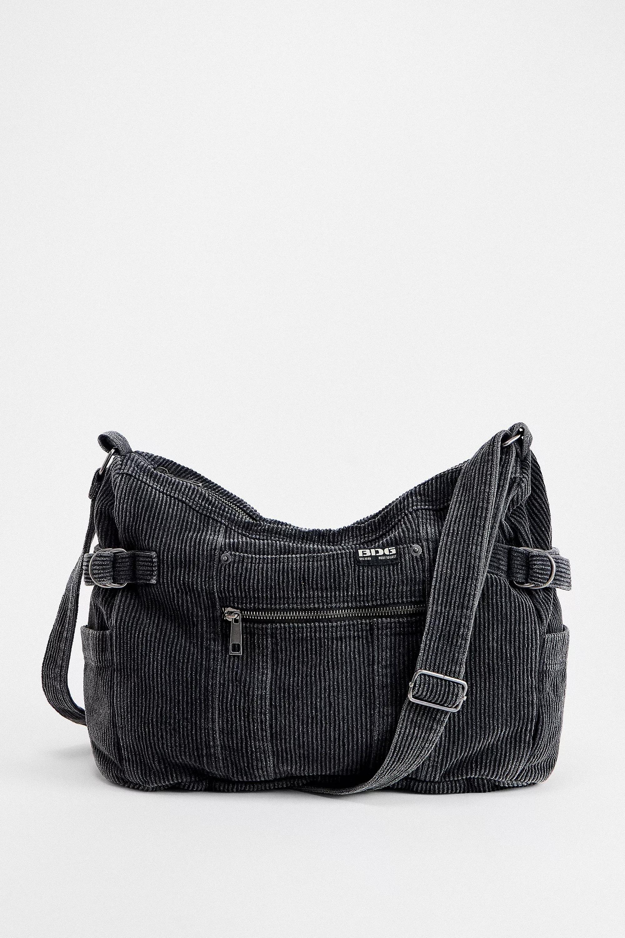 UO Textured Handmade Sling Bag, BLK, medium