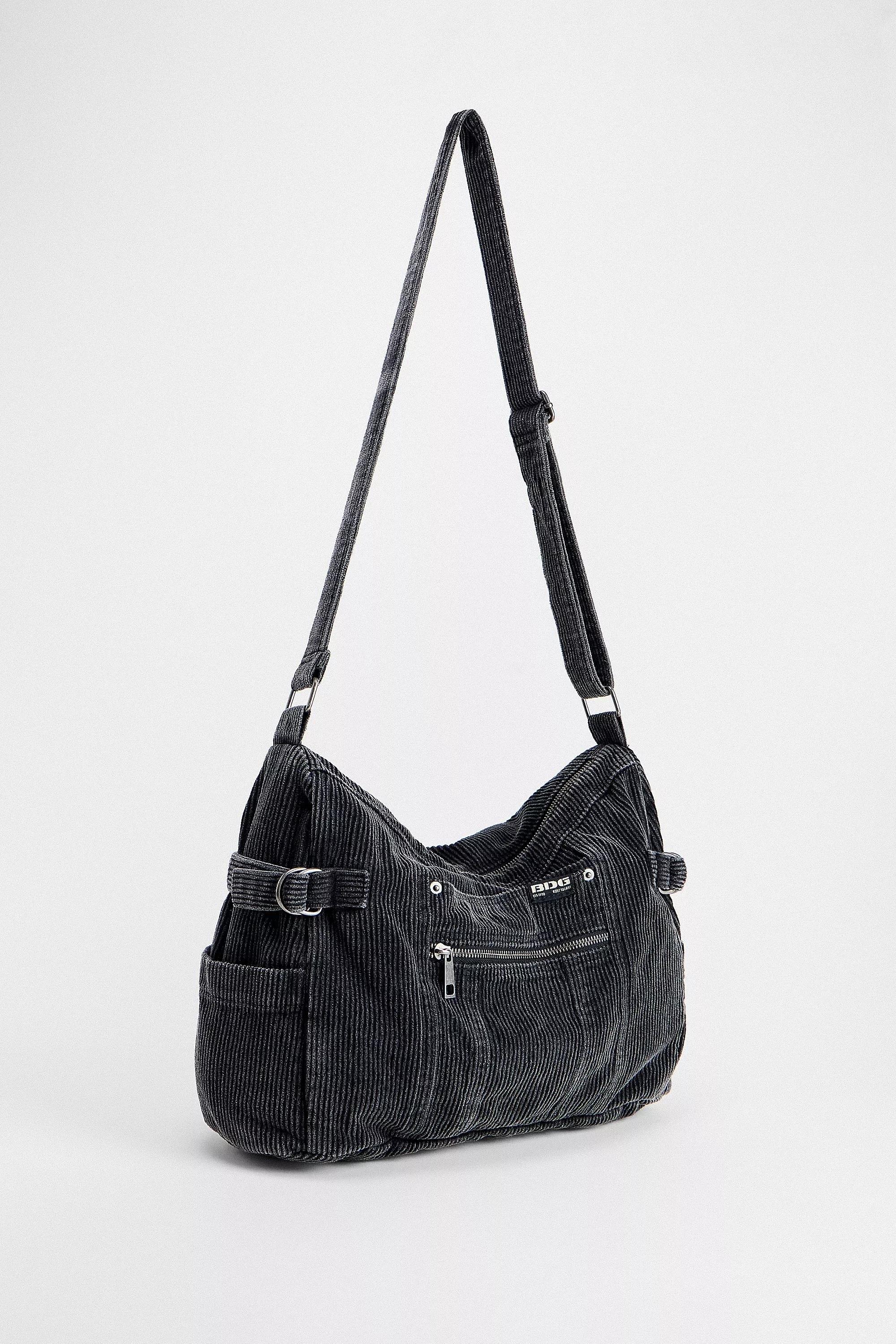 UO Textured Handmade Sling Bag, BLK, medium