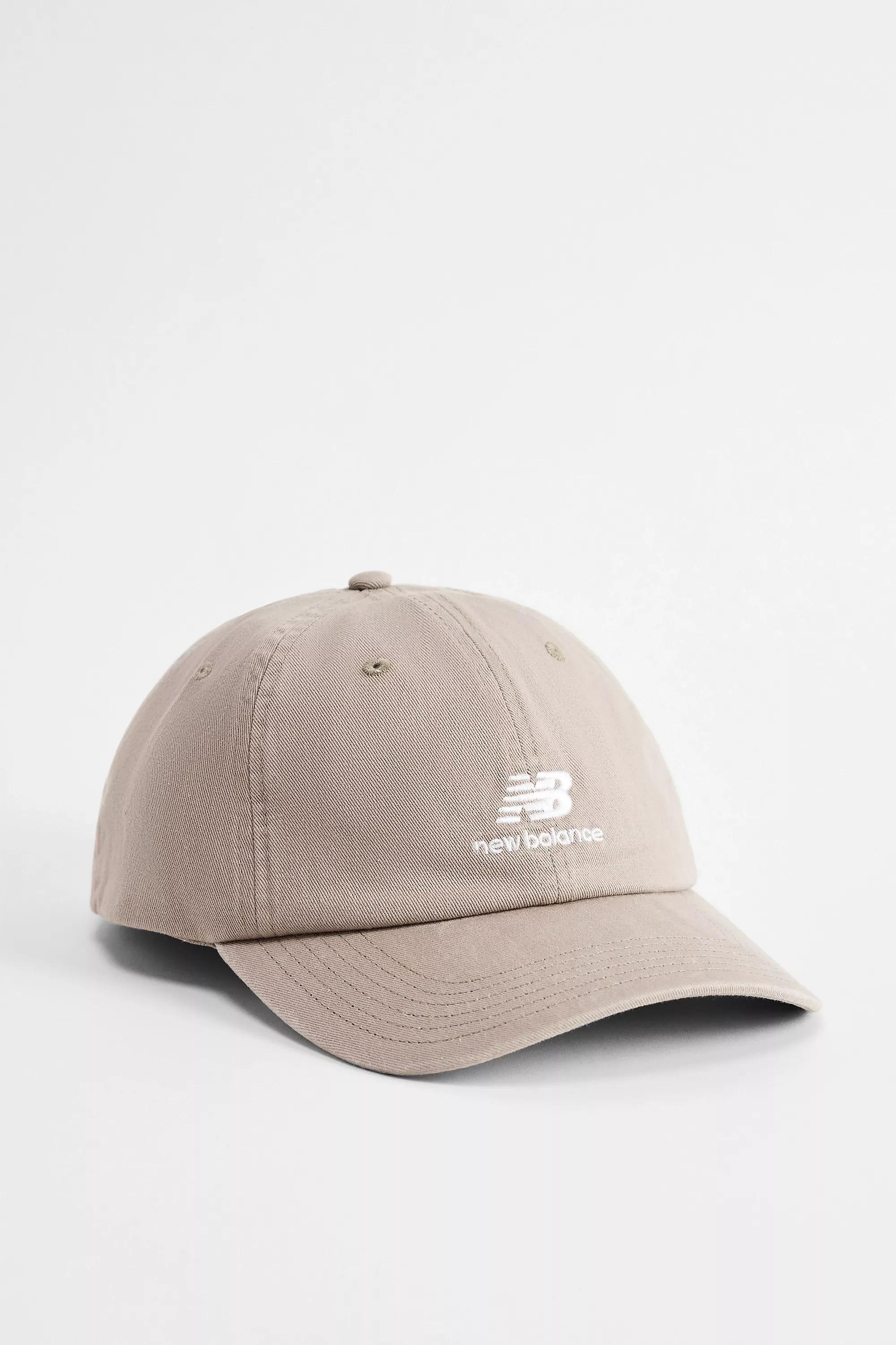 Beige New Balance Stacked Logo Cap, LIGHT SAND, large image number 1