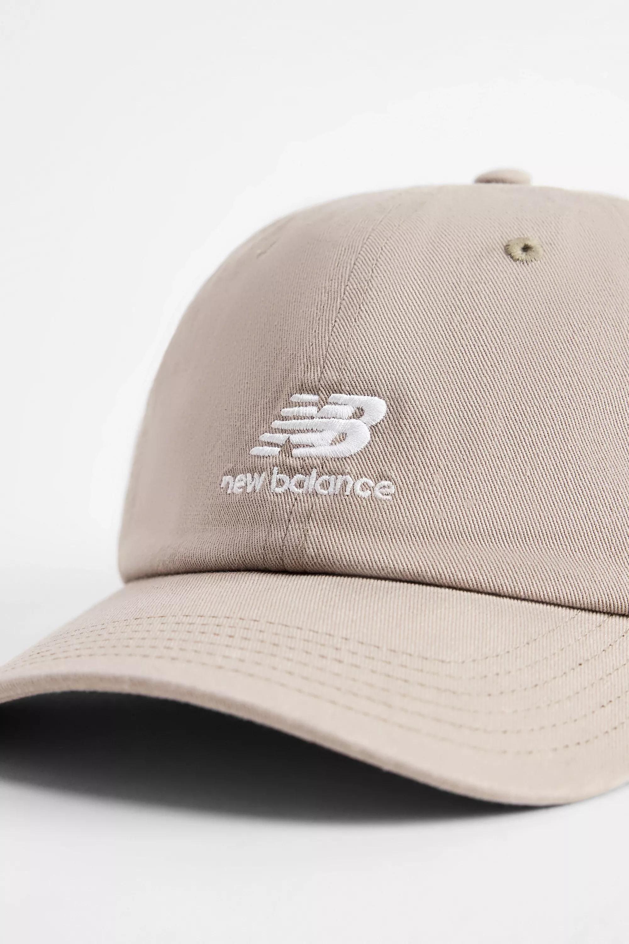 Beige New Balance Stacked Logo Cap, LIGHT SAND, large image number 2