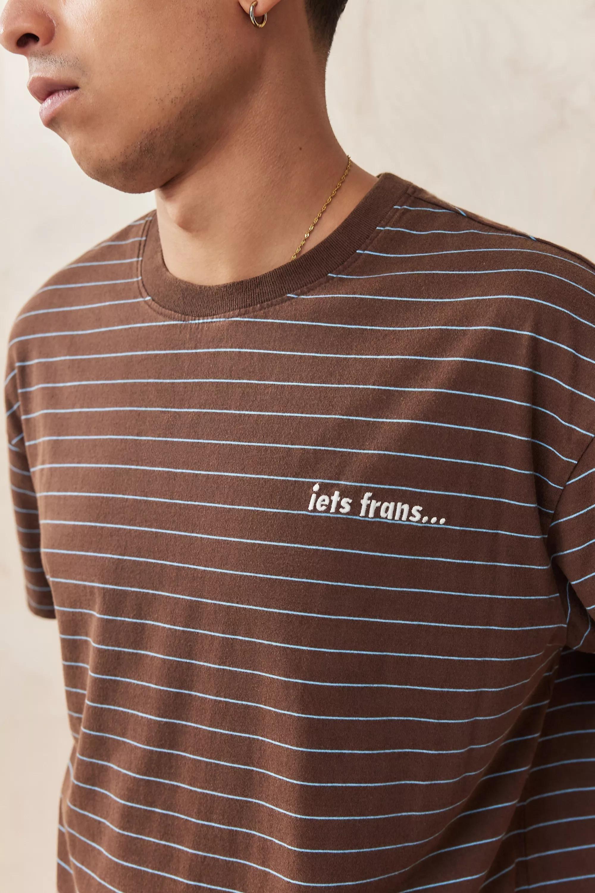 Brown Iets Frans... Striped T-Shirt, , large image number 2