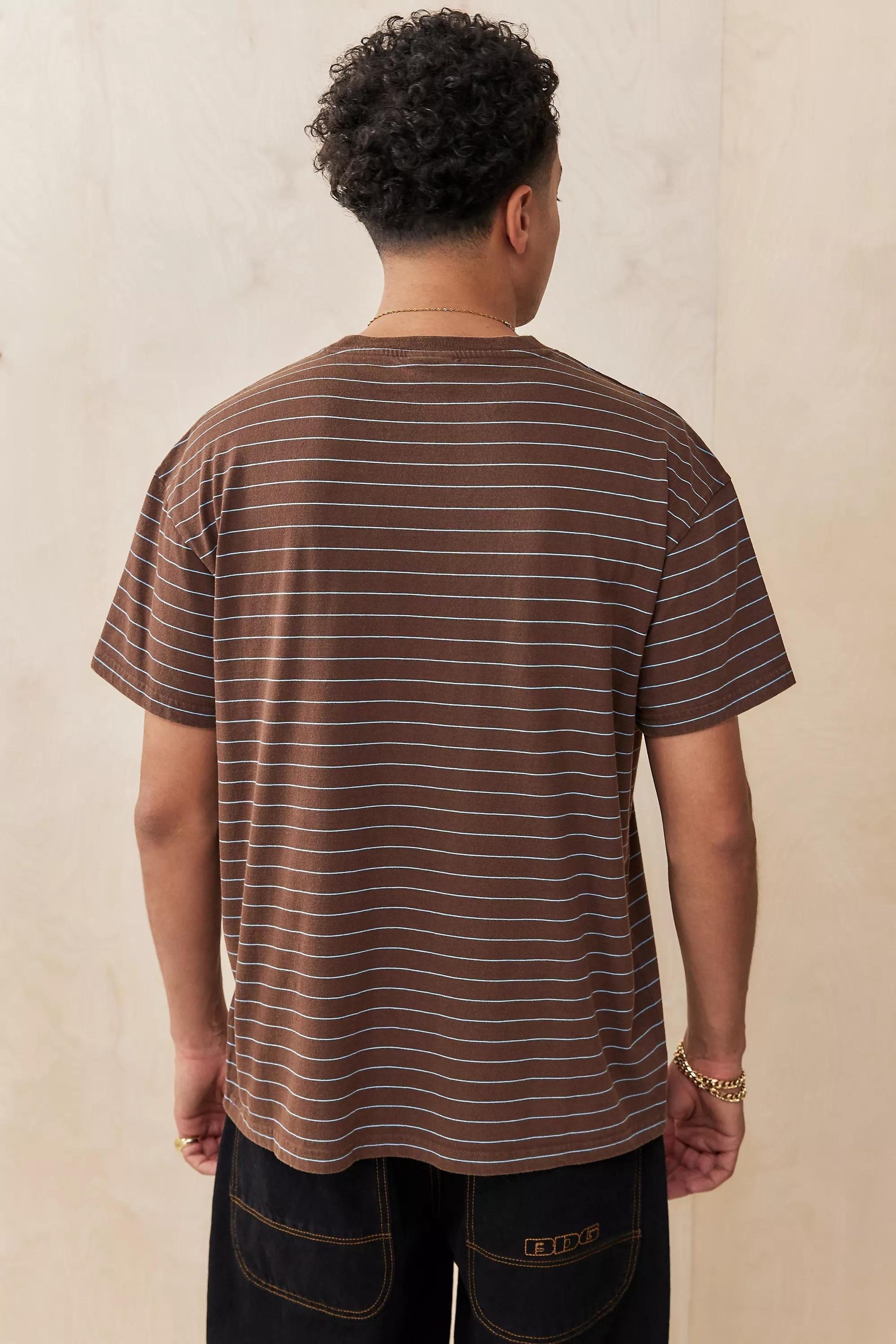 Brown Iets Frans... Striped T-Shirt, , large image number 3