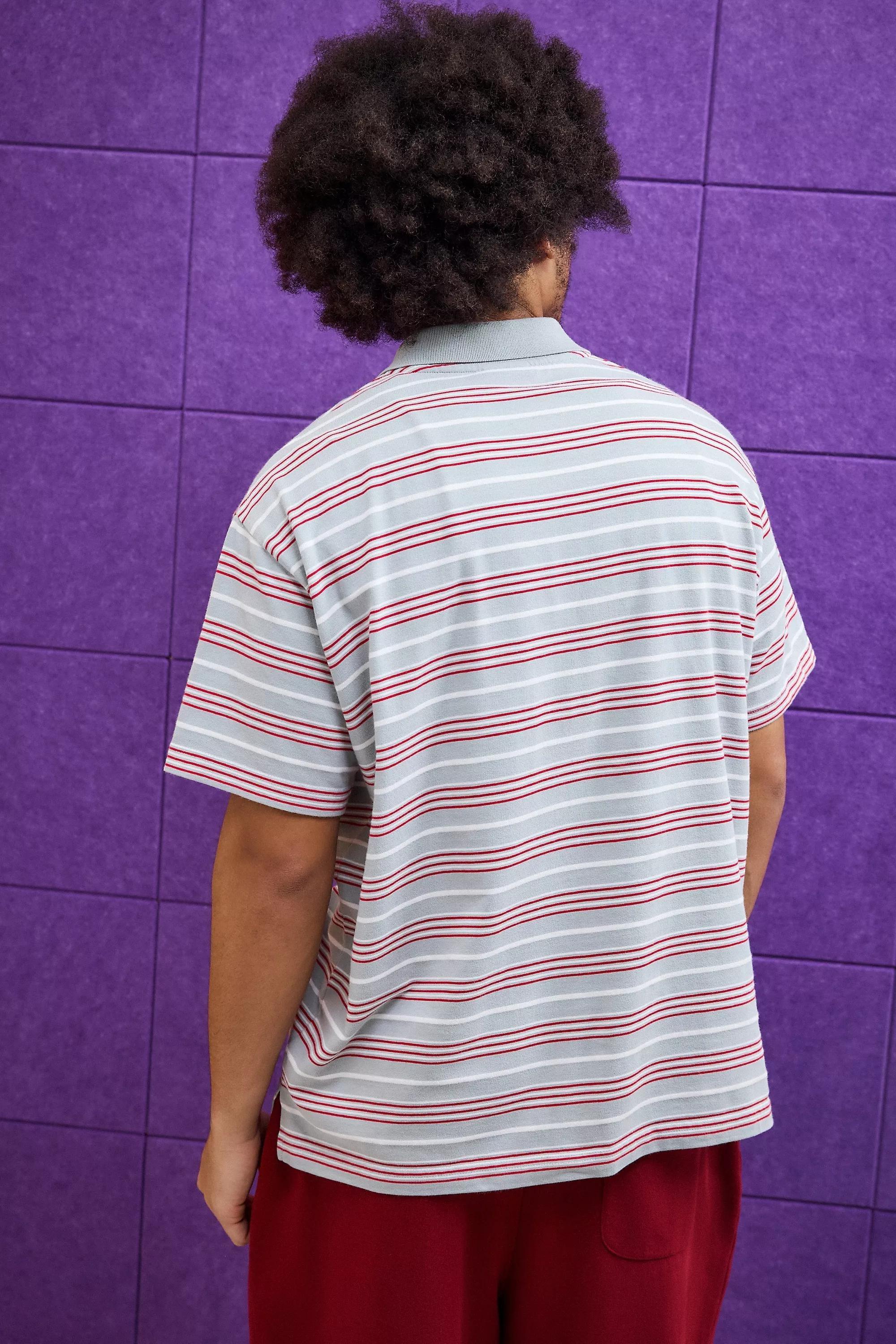 Grey Iets Frans... Striped Polo Shirt, , large image number 3